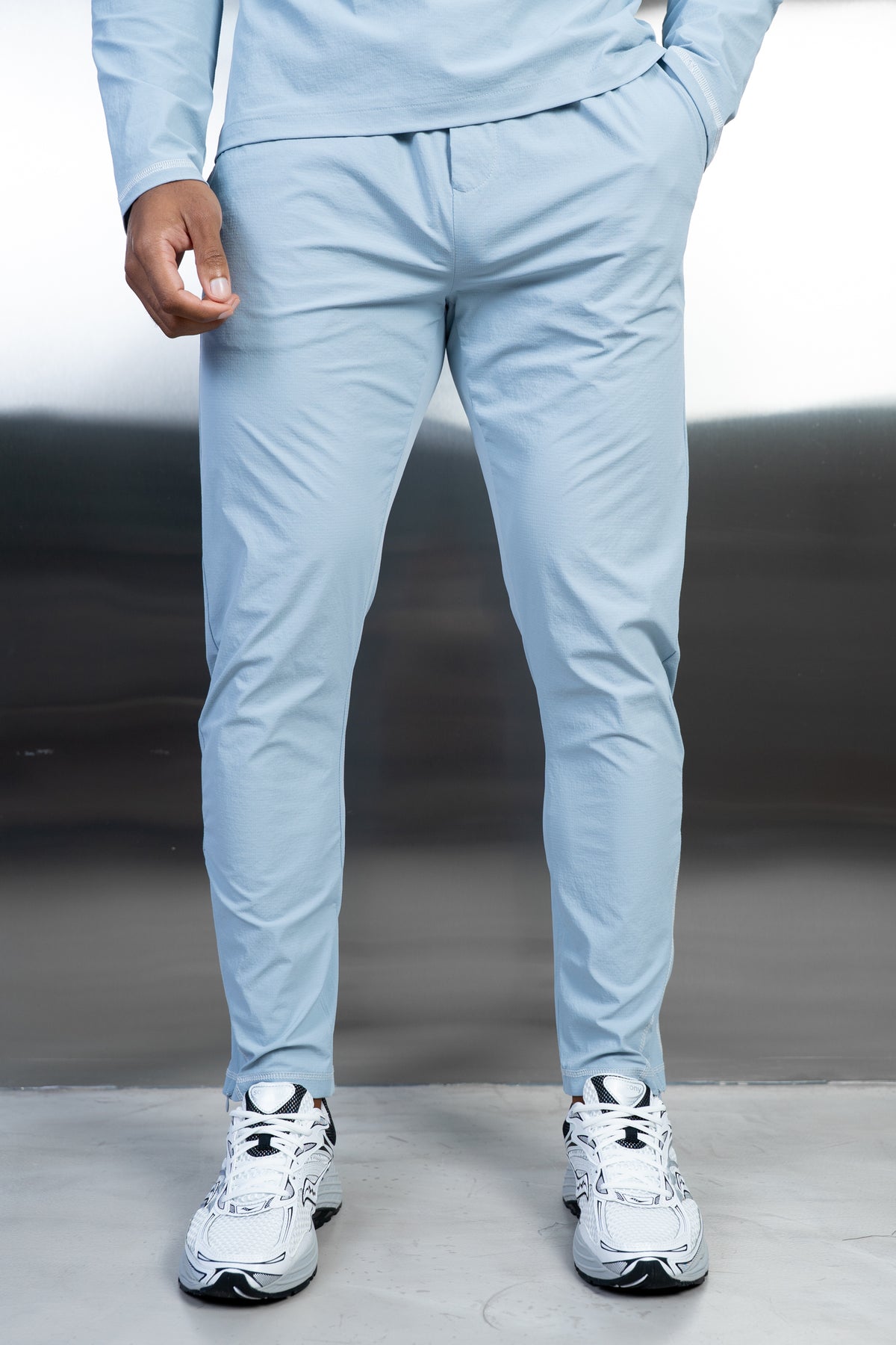 Contrast Stitch Technical Pant - Light Blue