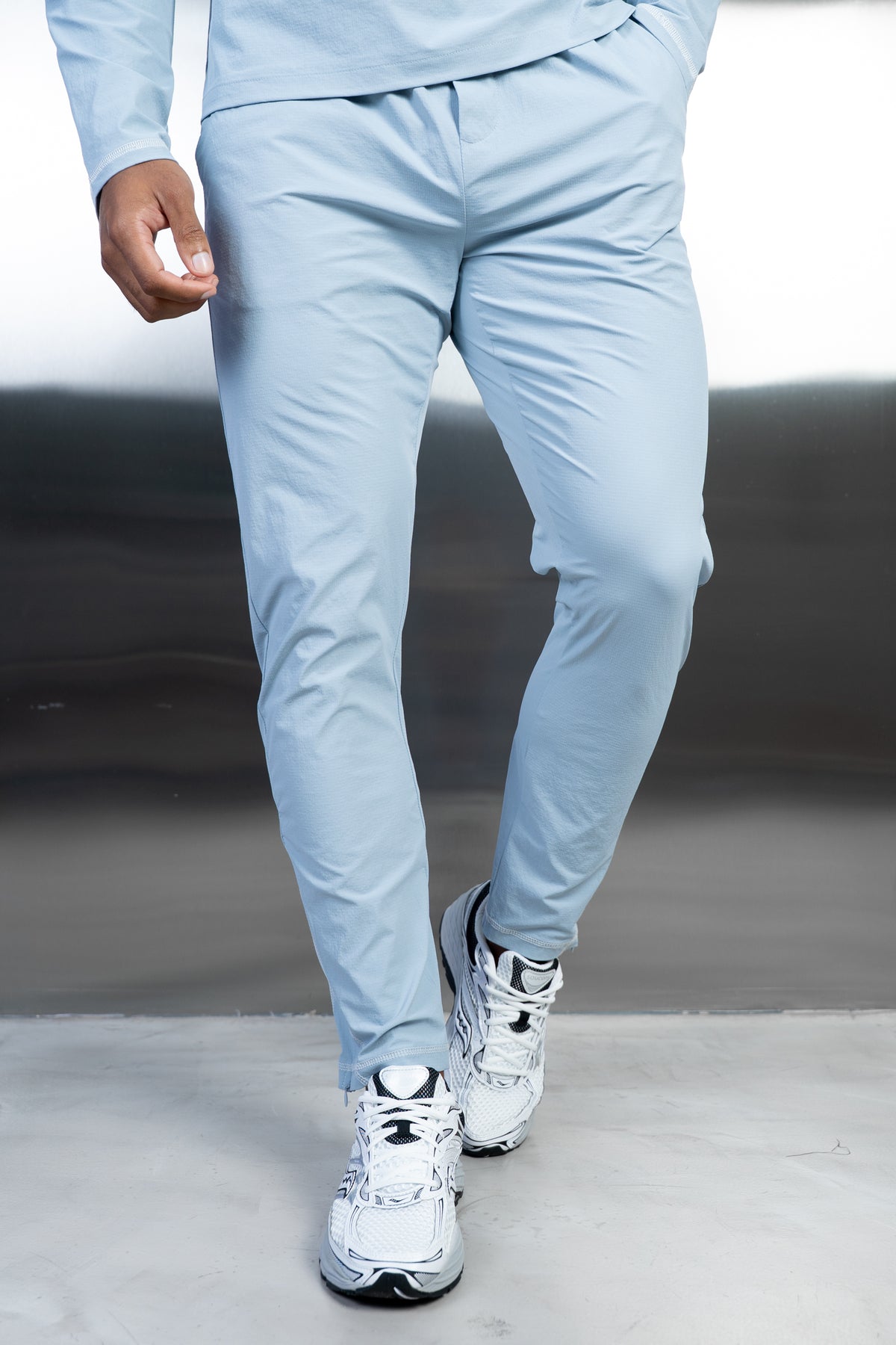 Contrast Stitch Technical Pant - Light Blue