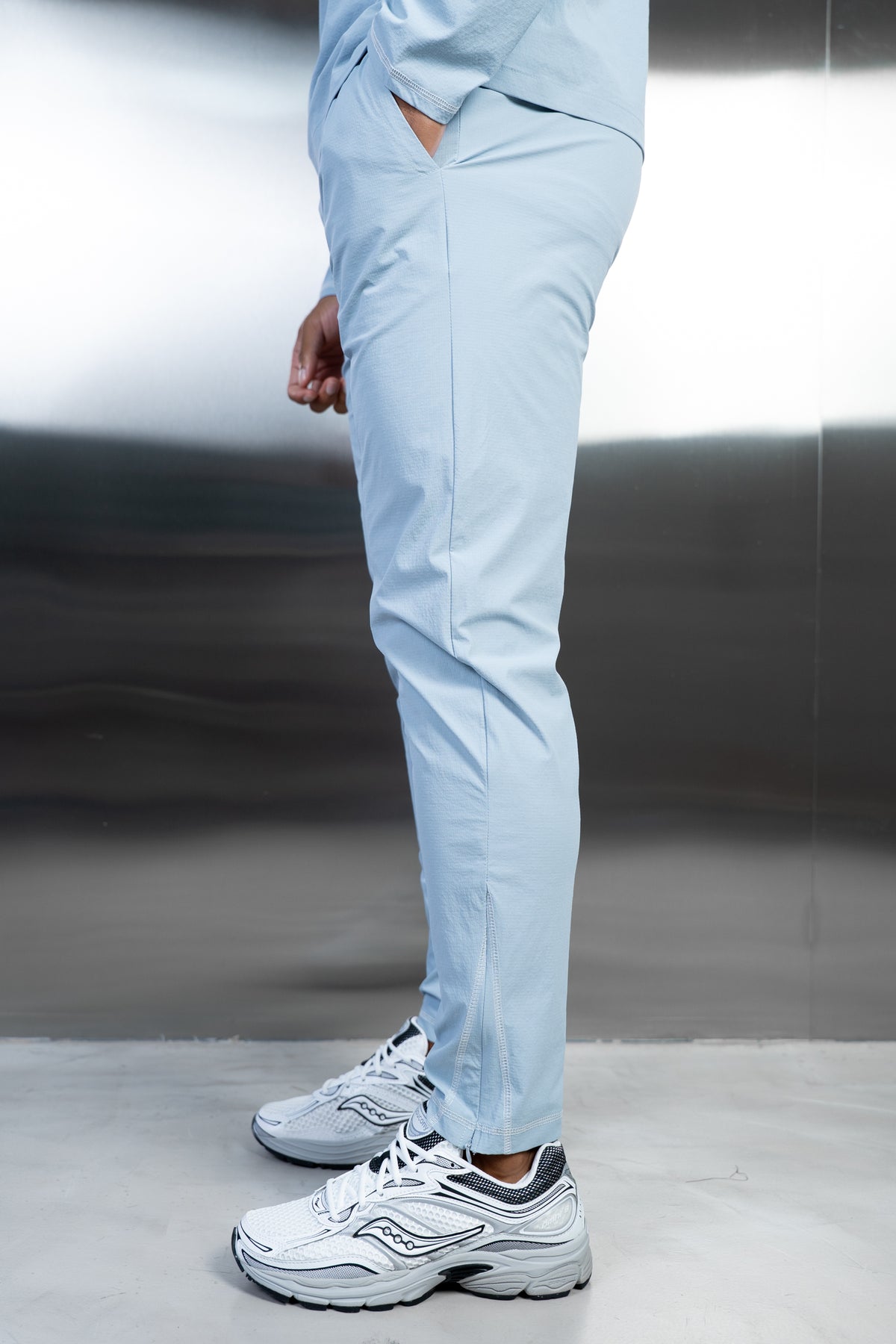Contrast Stitch Technical Pant - Light Blue