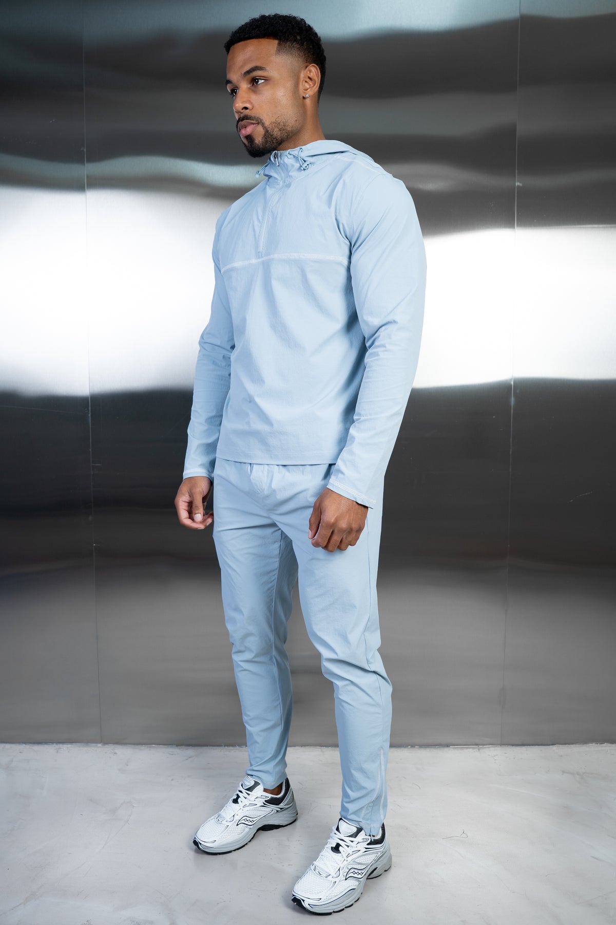 Contrast Stitch Technical Pant - Light Blue