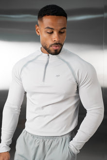 Vector Training Collarless Quarter Zip - Grey