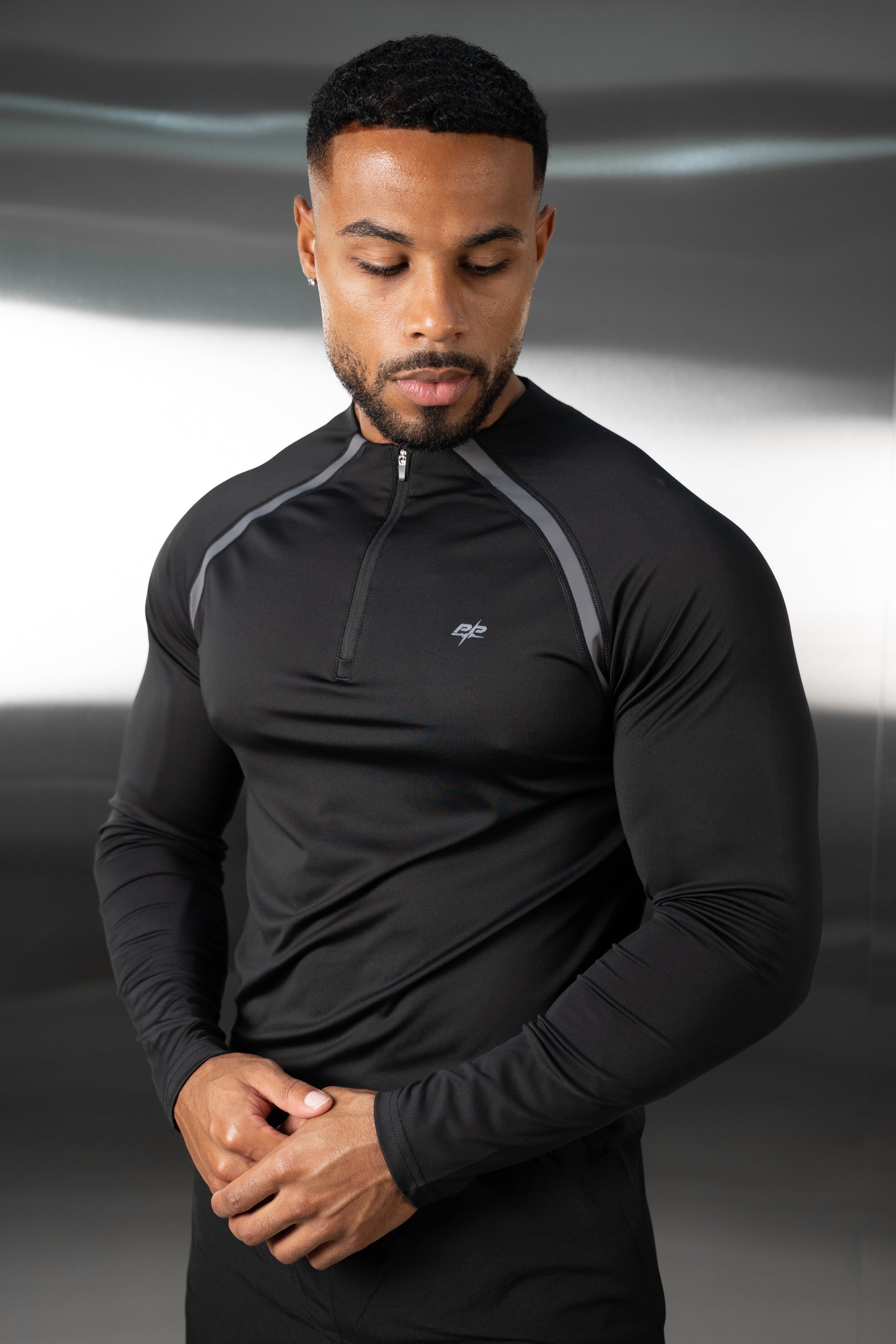 Vector Training Collarless Quarter Zip - Black