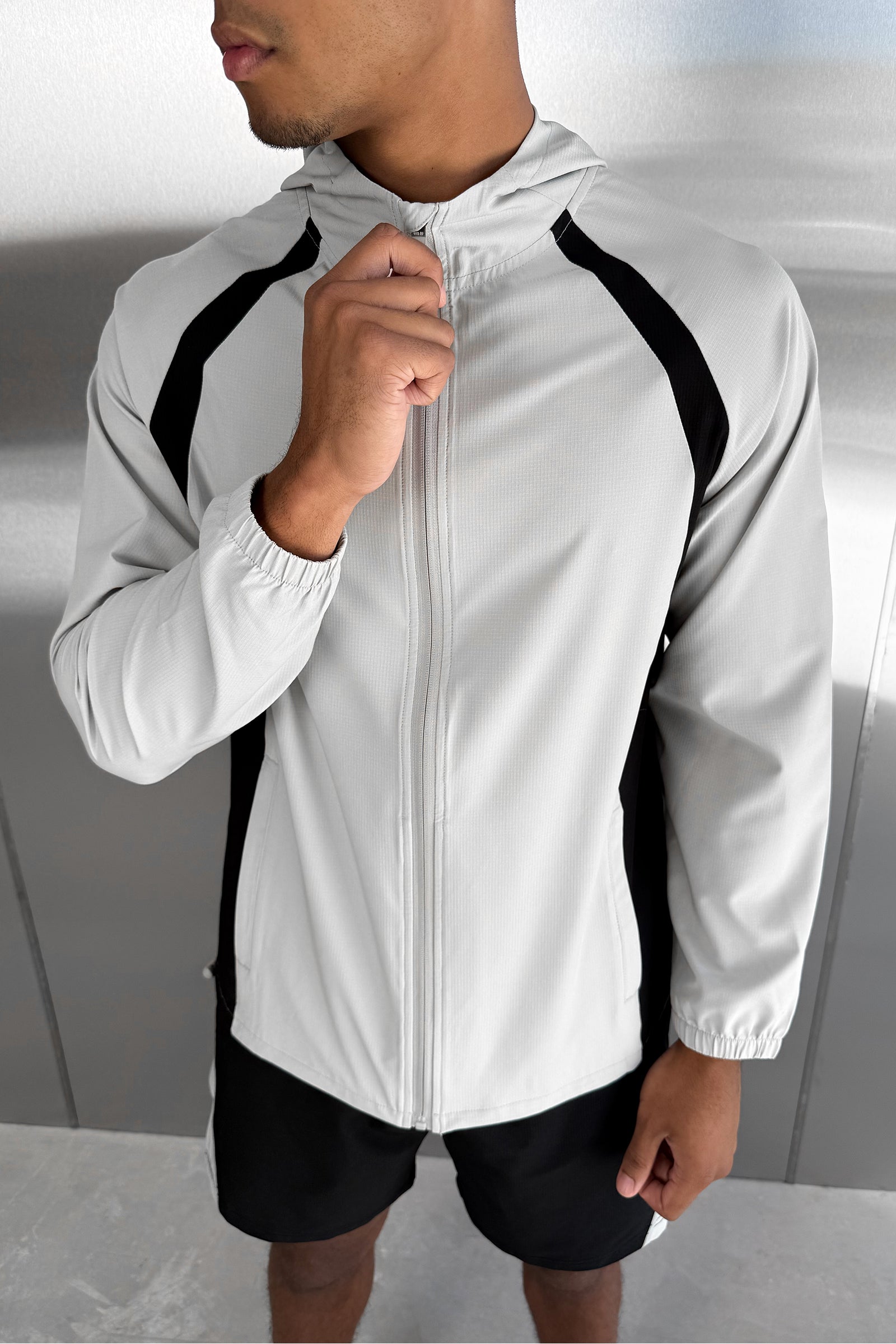 Synergy Technical Windbreaker Jacket - Grey/Black