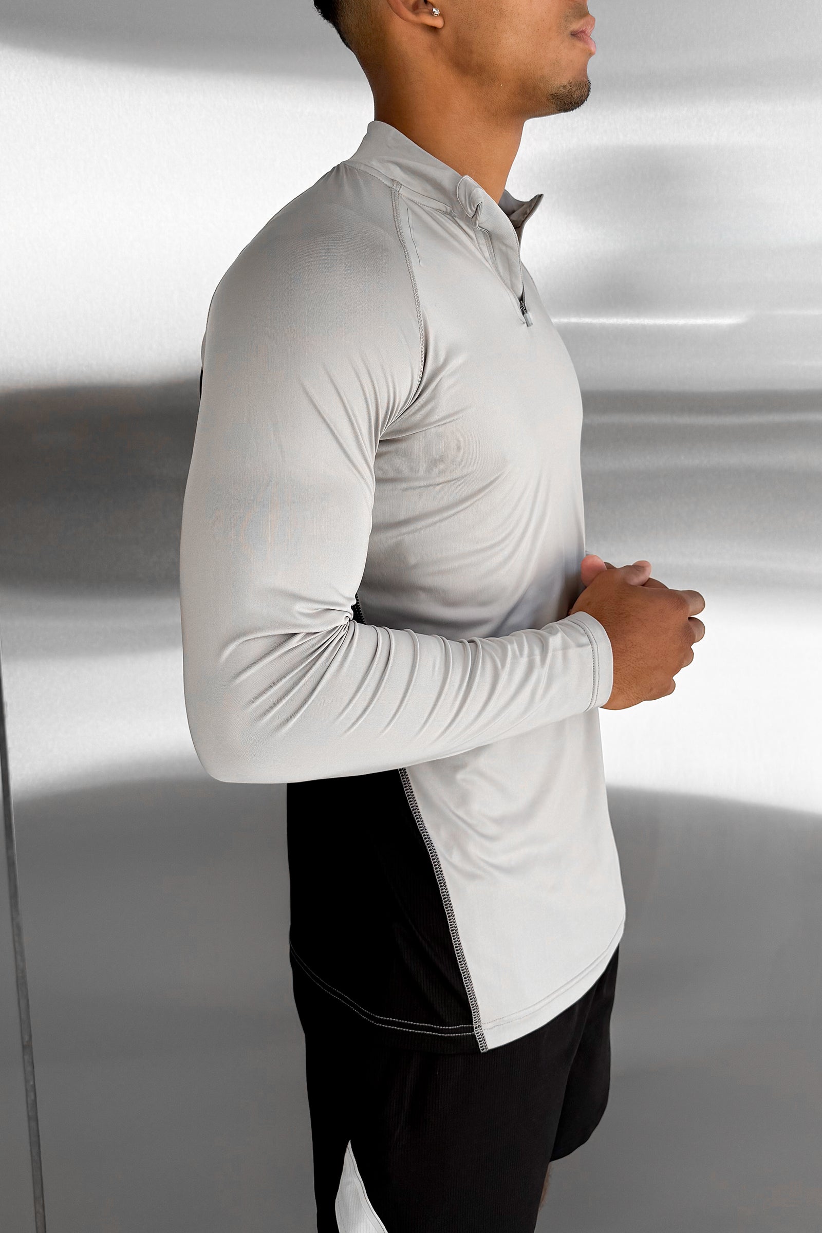 Synergy Quarter Zip Training Top - Grey/Black