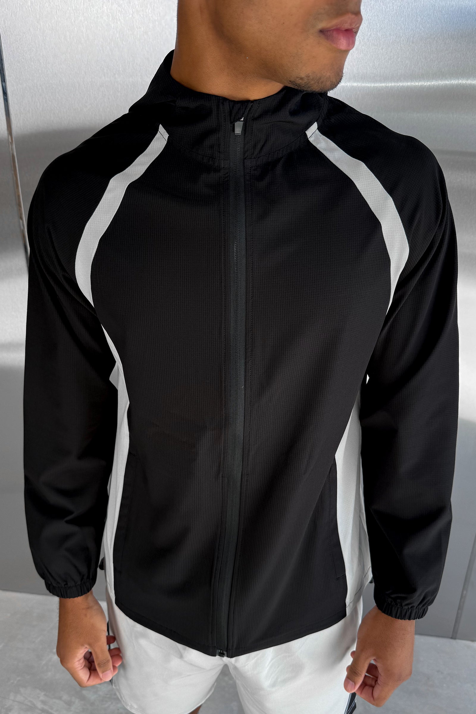 Synergy Technical Windbreaker Jacket - Black/Grey