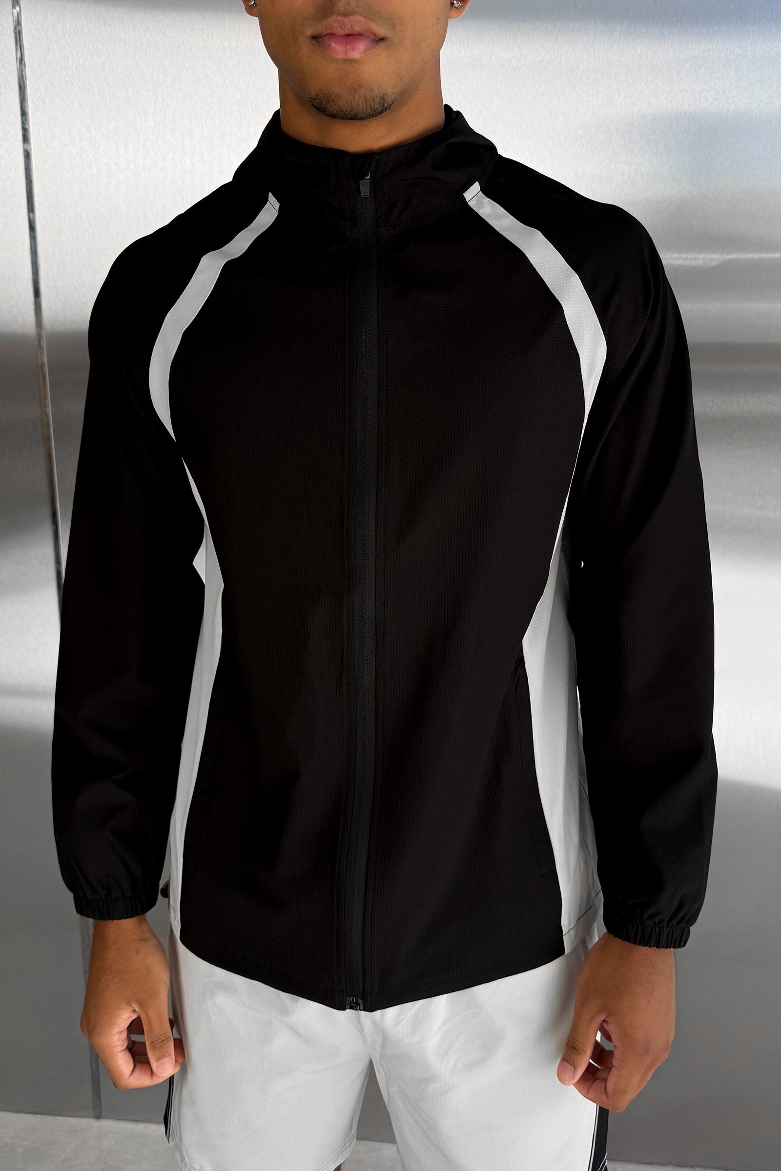 Synergy Technical Windbreaker Jacket - Black/Grey