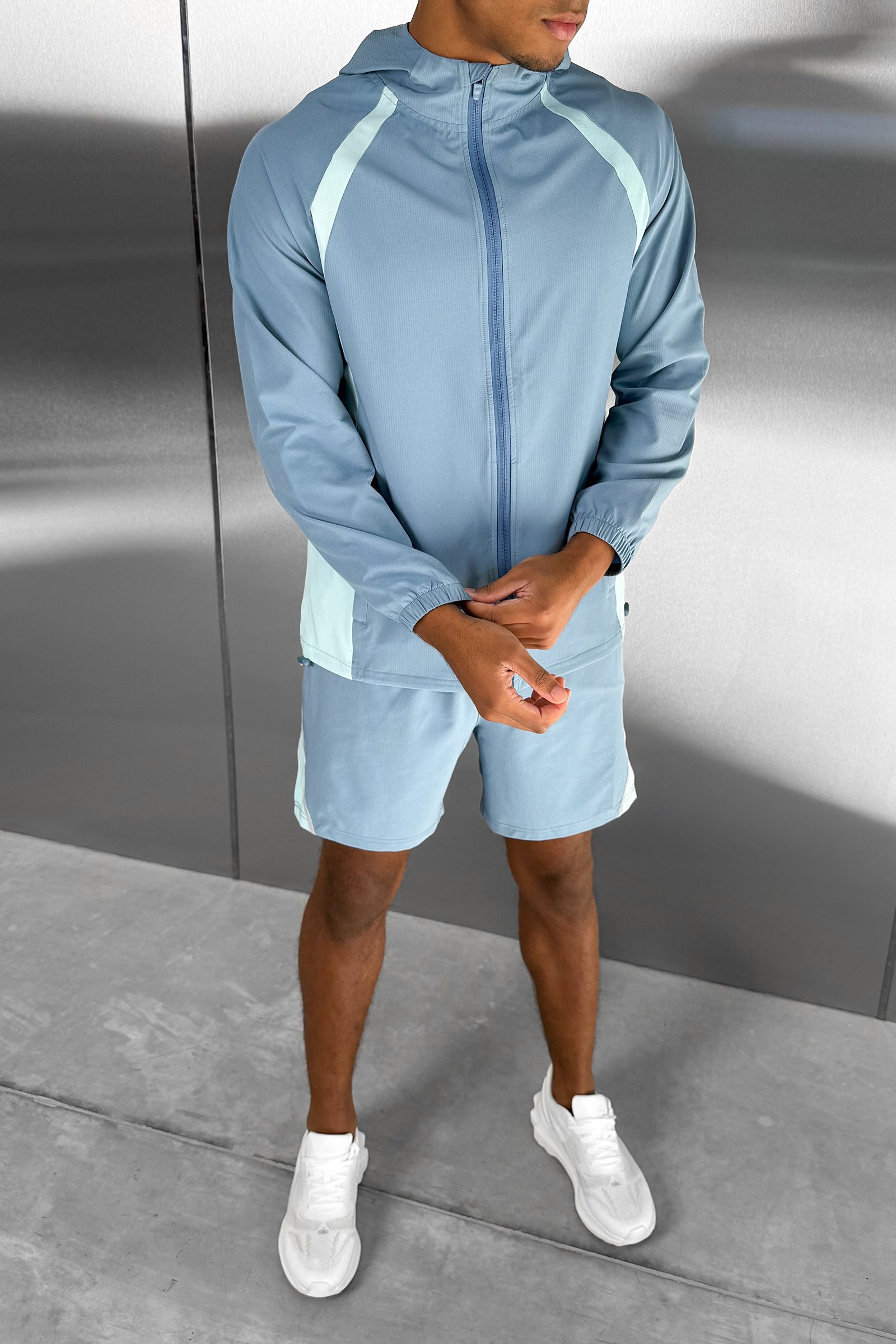 Synergy Technical Windbreaker Jacket - Pale Blue