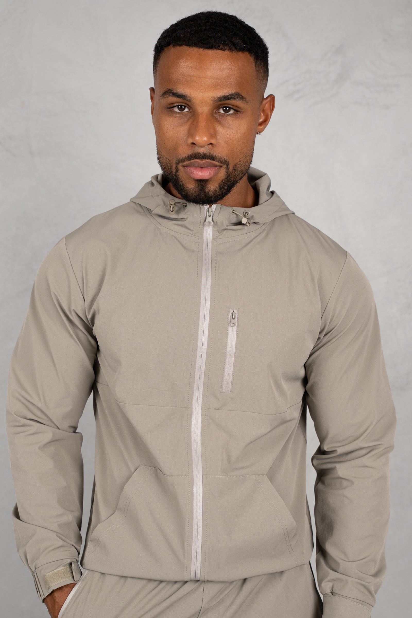 Pulse Windbreaker Jacket - Taupe