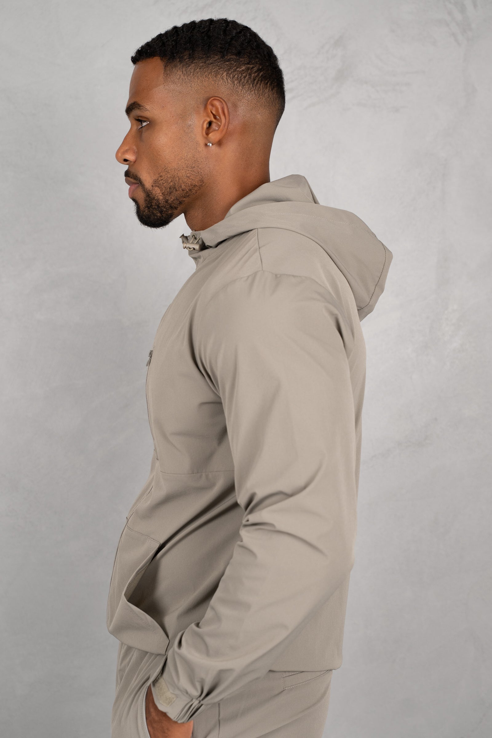 Pulse Windbreaker Jacket - Taupe