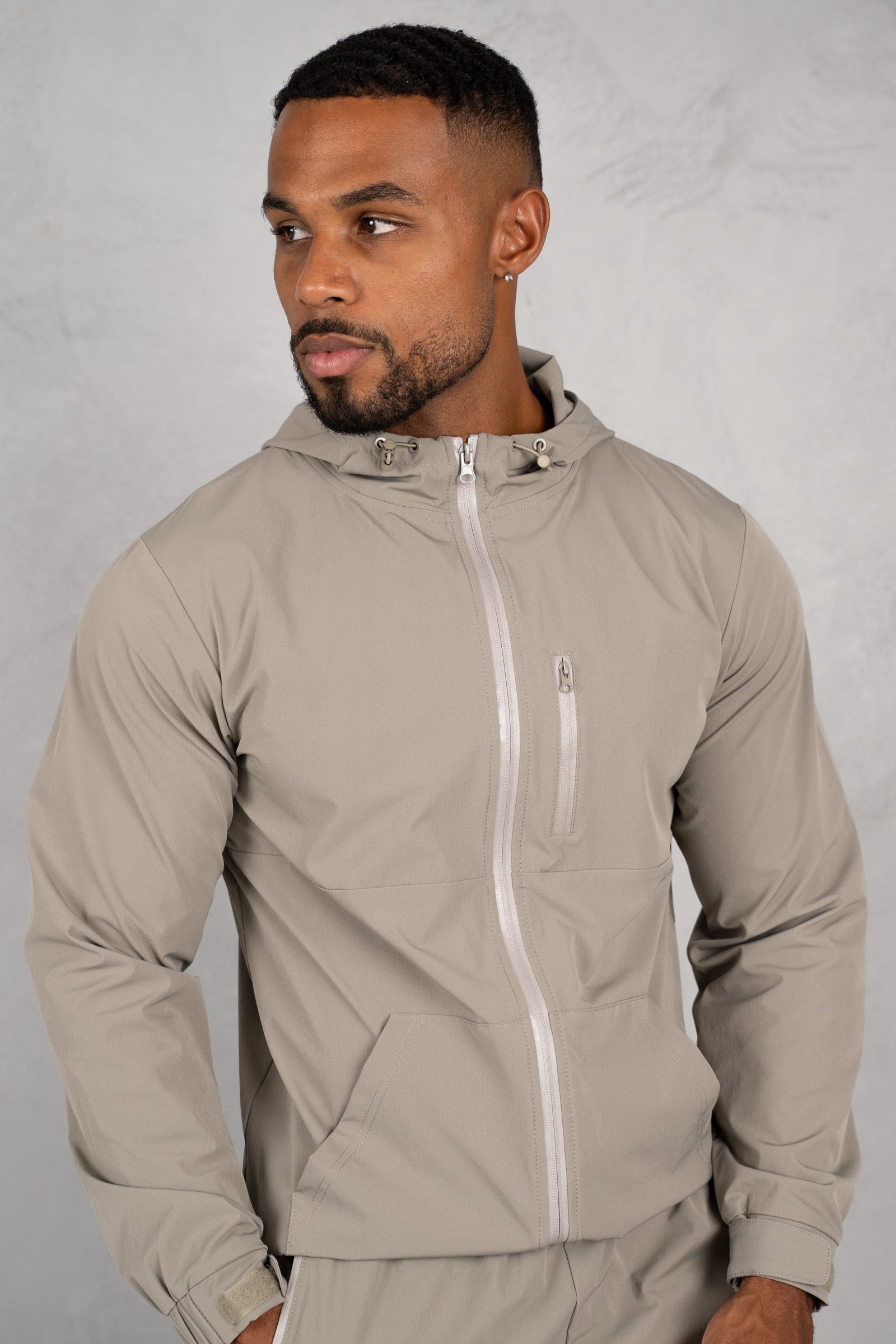 Pulse Windbreaker Jacket - Taupe