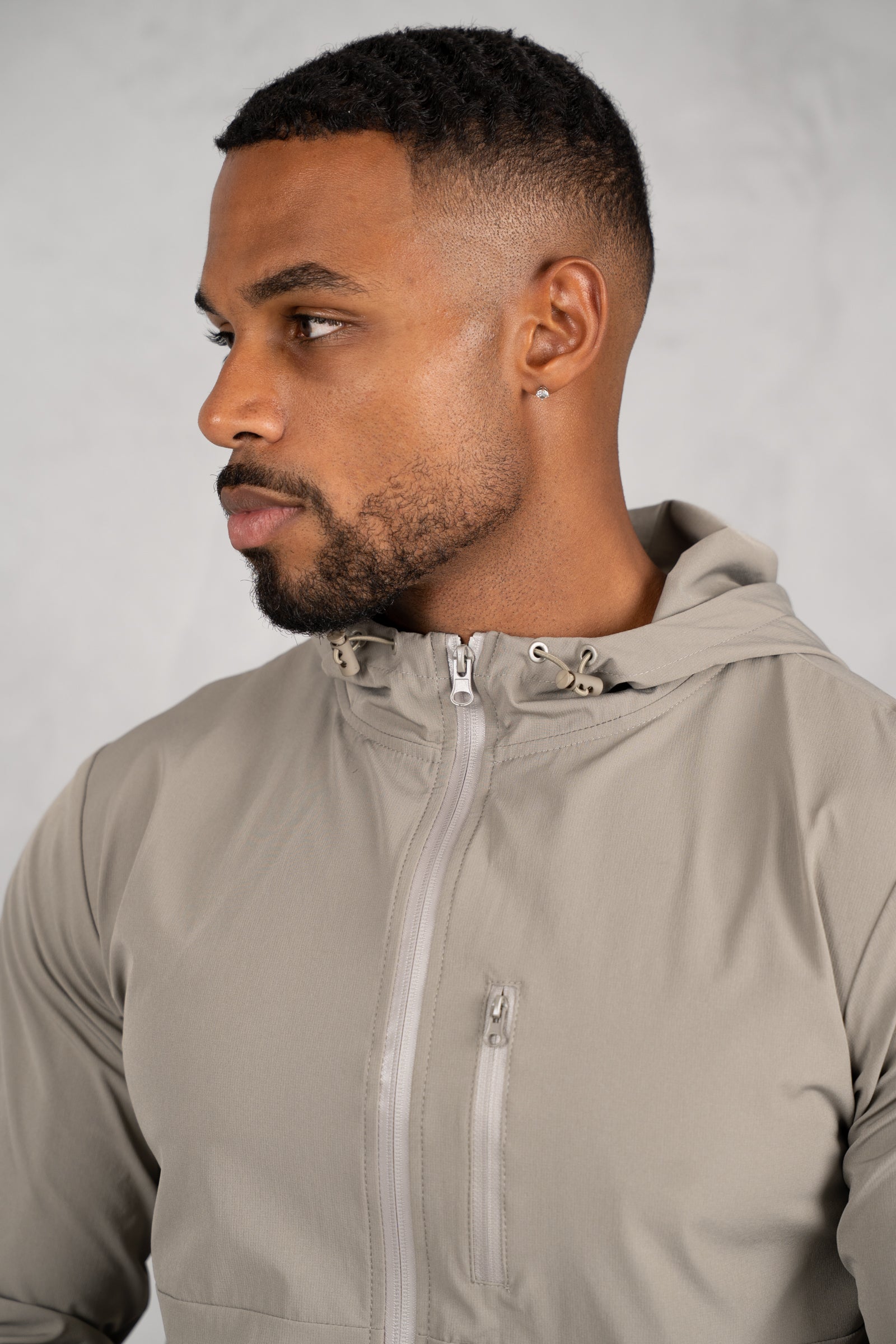Pulse Windbreaker Jacket - Taupe