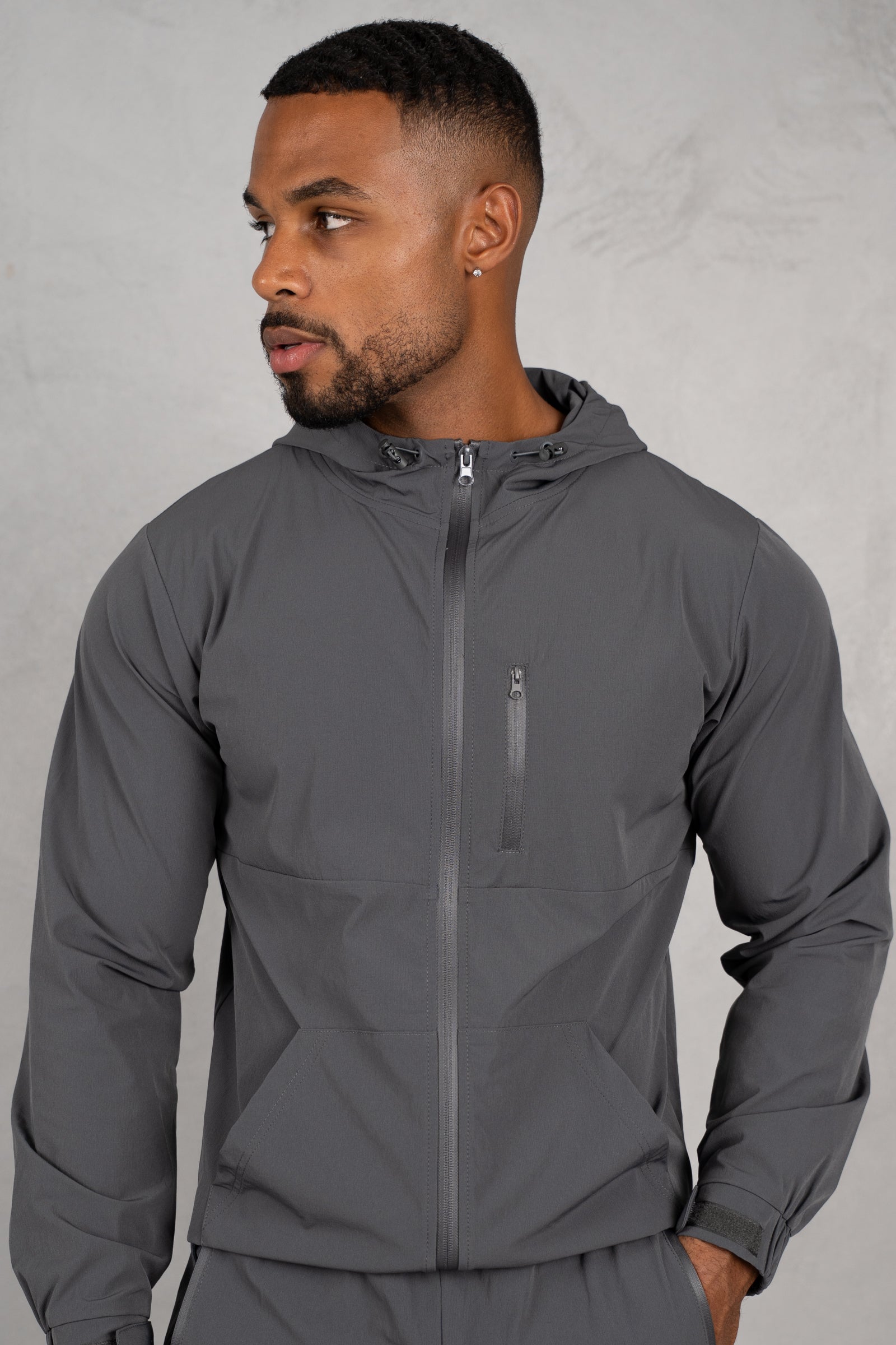 Pulse Windbreaker Jacket - Charcoal