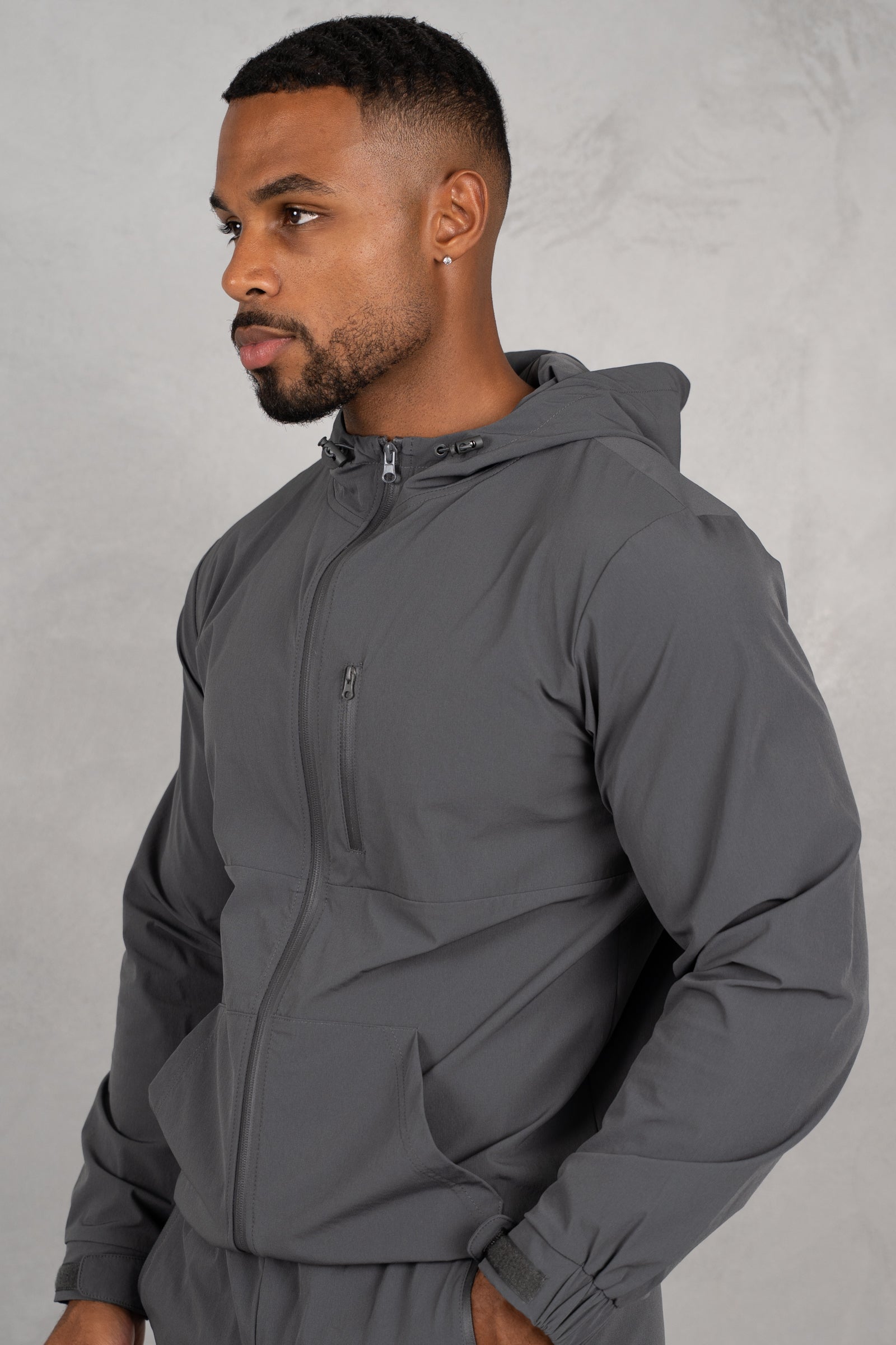 Pulse Windbreaker Jacket - Charcoal