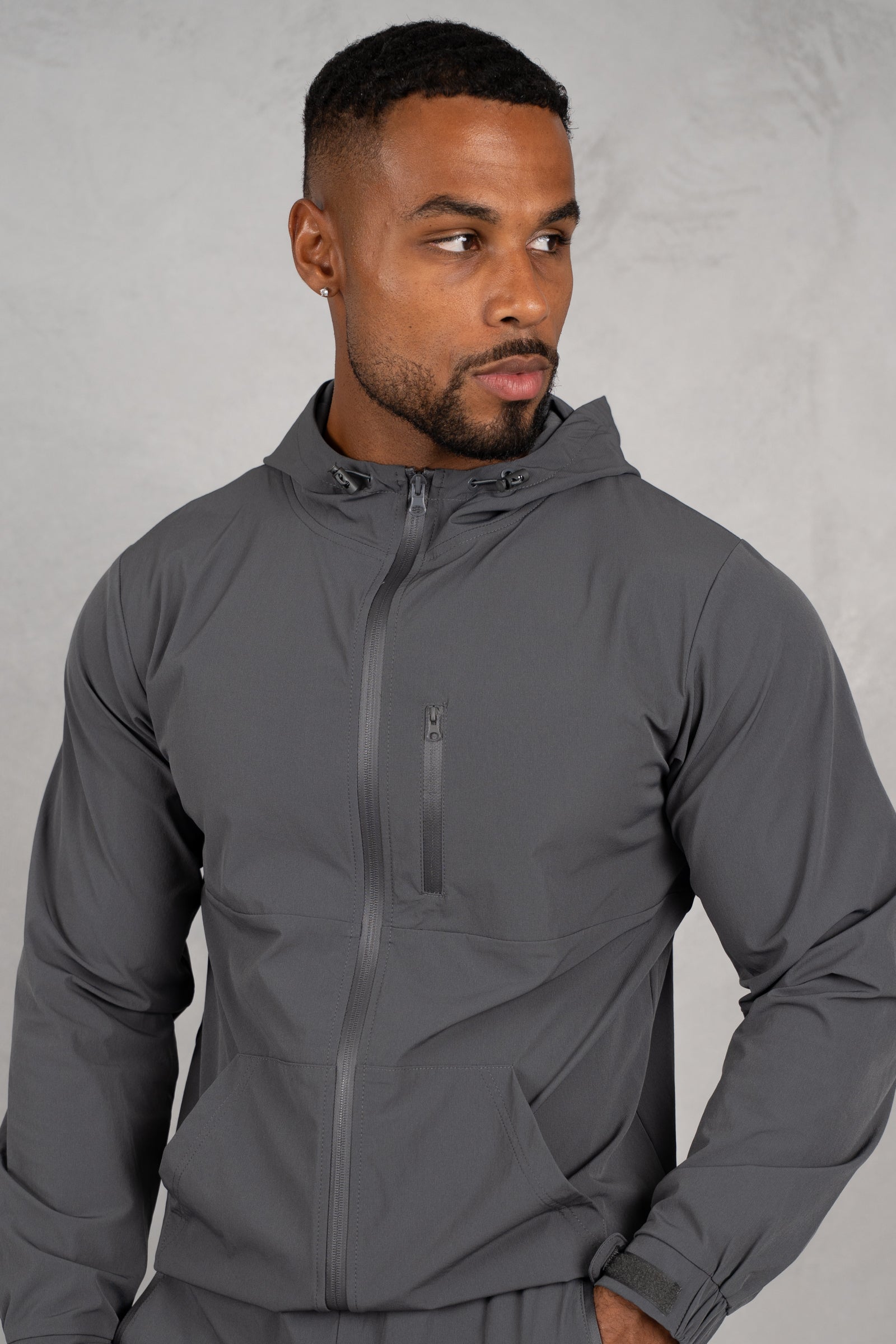 Pulse Windbreaker Jacket - Charcoal