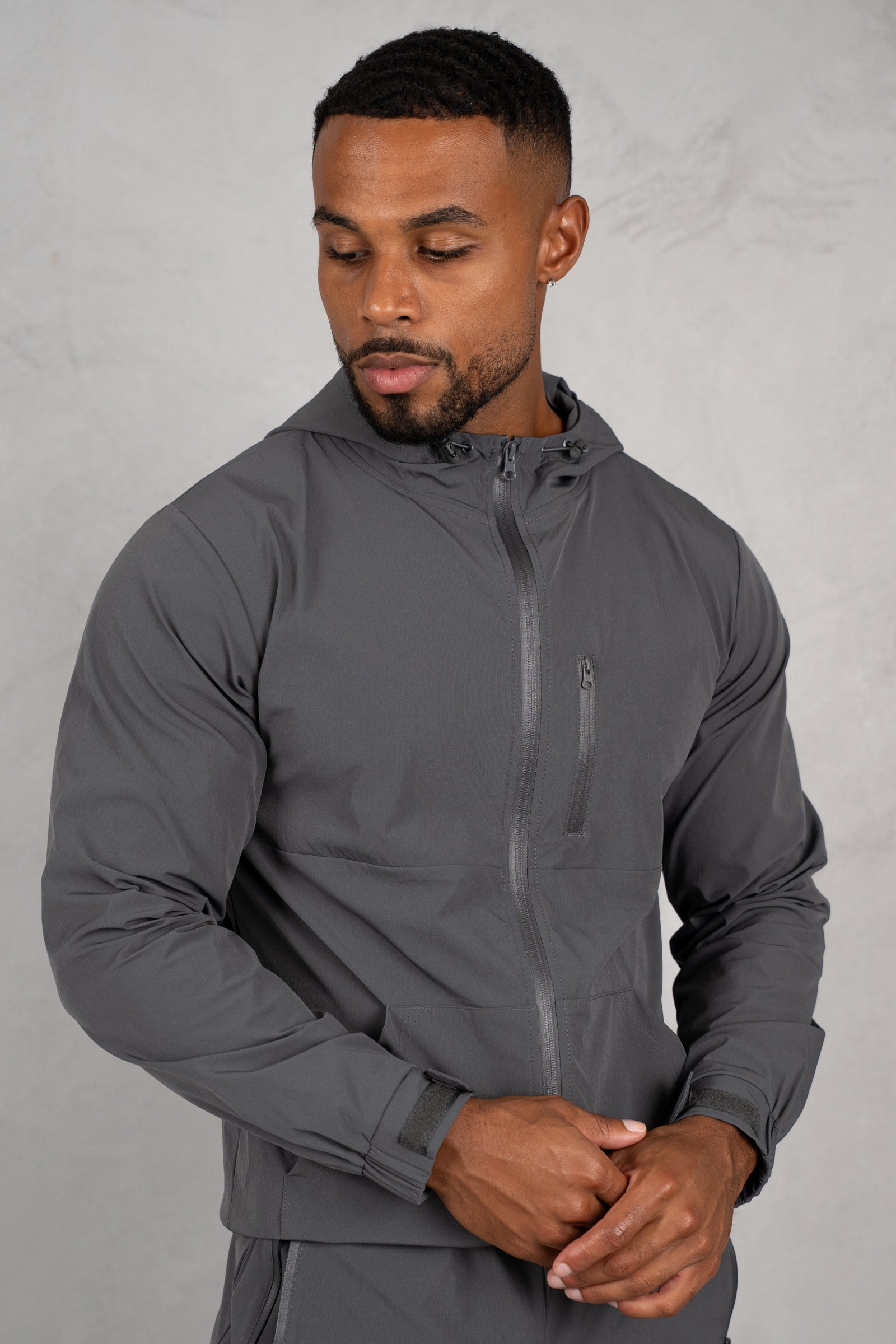 Pulse Windbreaker Jacket - Charcoal
