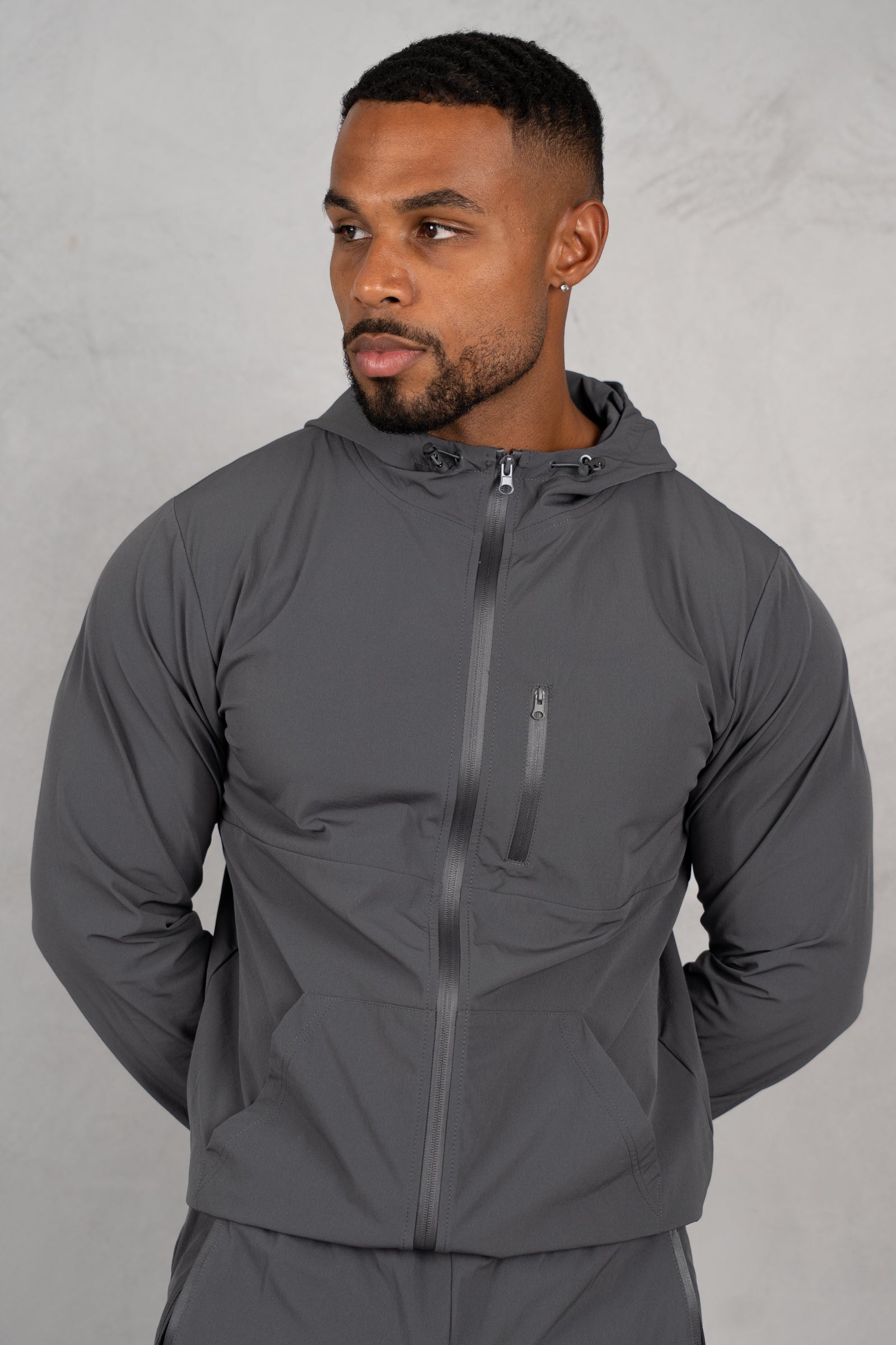Pulse Windbreaker Jacket - Charcoal