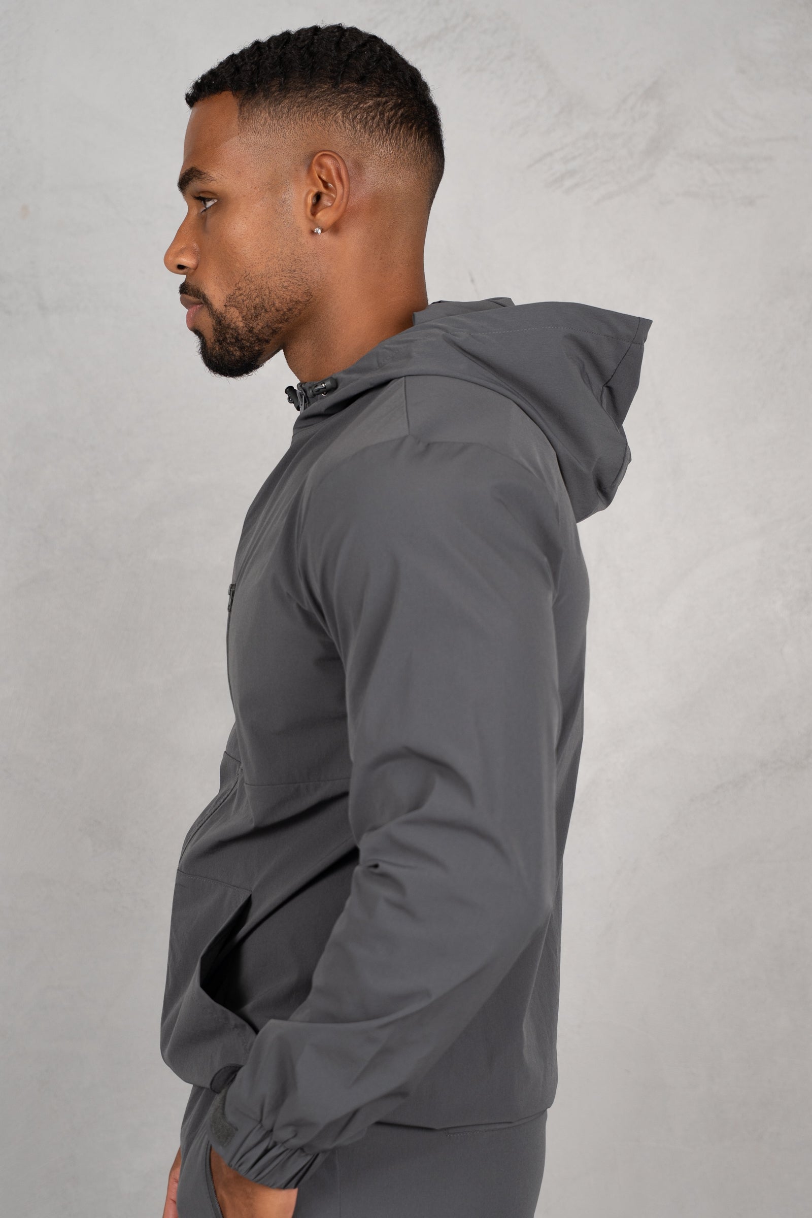 Pulse Windbreaker Jacket - Charcoal