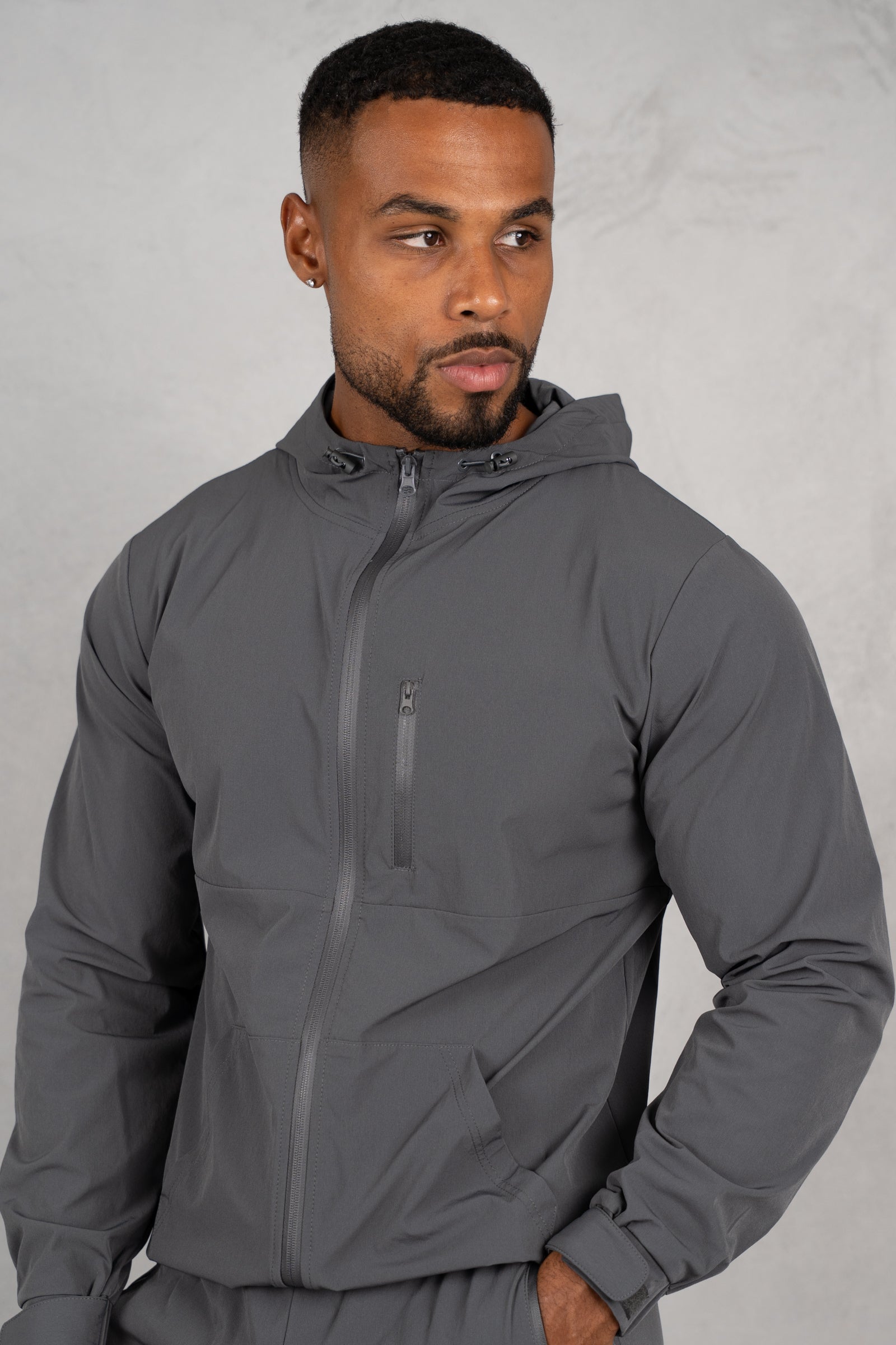 Pulse Windbreaker Jacket - Charcoal