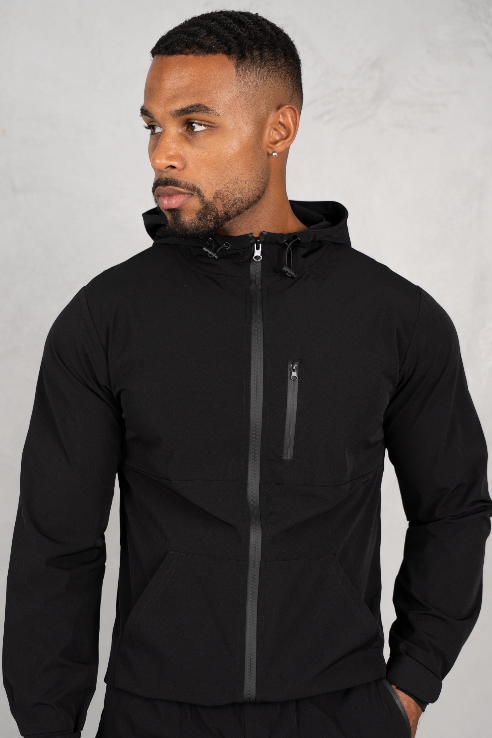 Pulse Windbreaker Jacket - Black