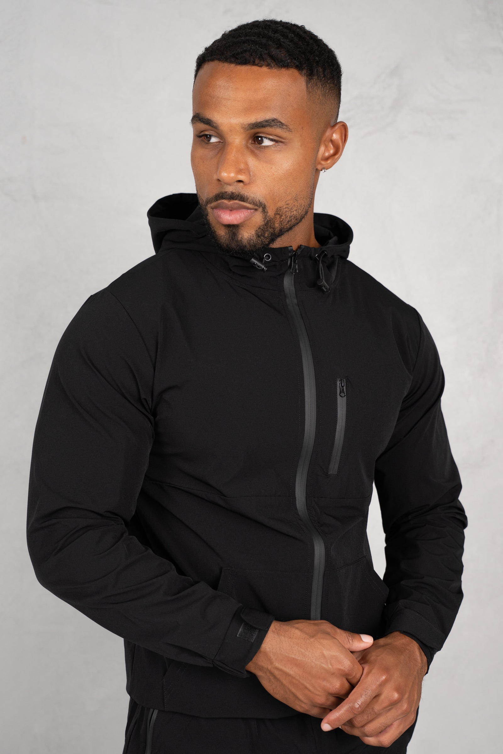 Pulse Windbreaker Jacket - Black