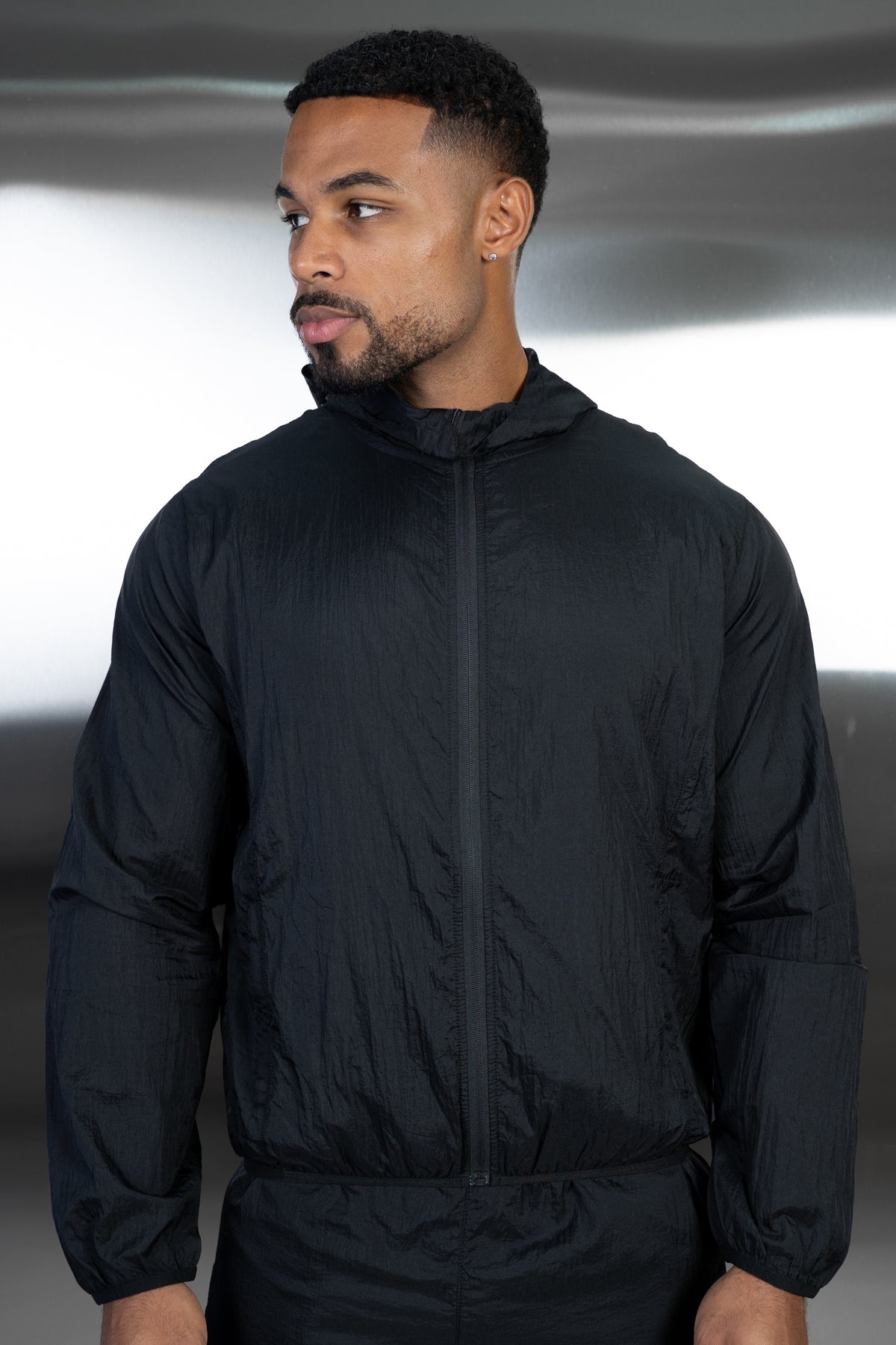 Stride Translucent Windbreaker - Black