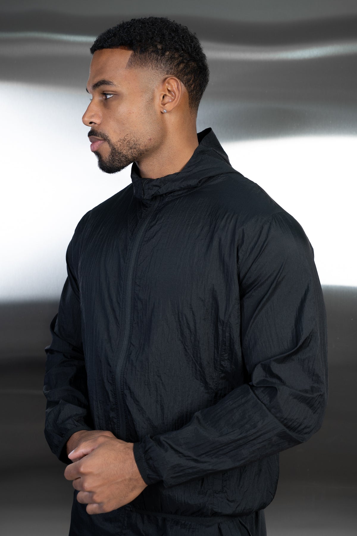 Stride Translucent Windbreaker - Black