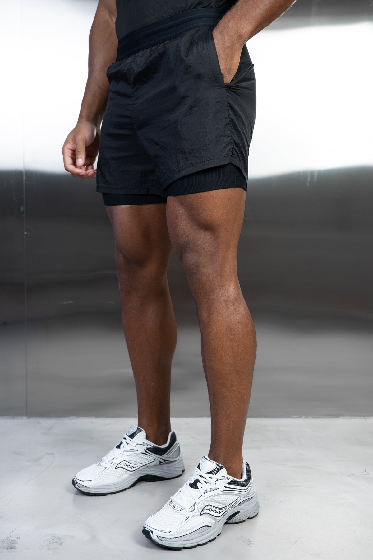 Stride 2-IN-1 Translucent Short - Black