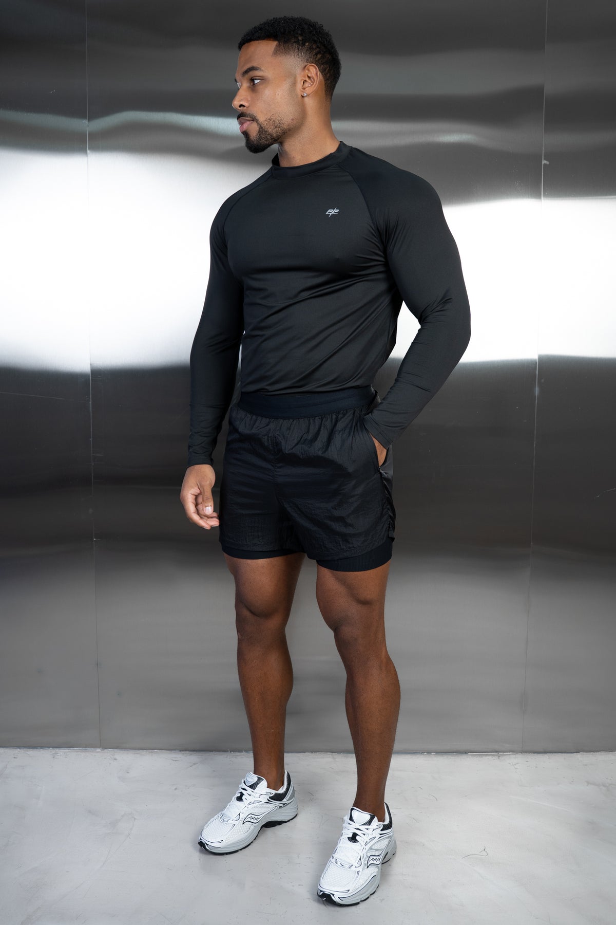 Stride Long Sleeve Training T-Shirt - Black