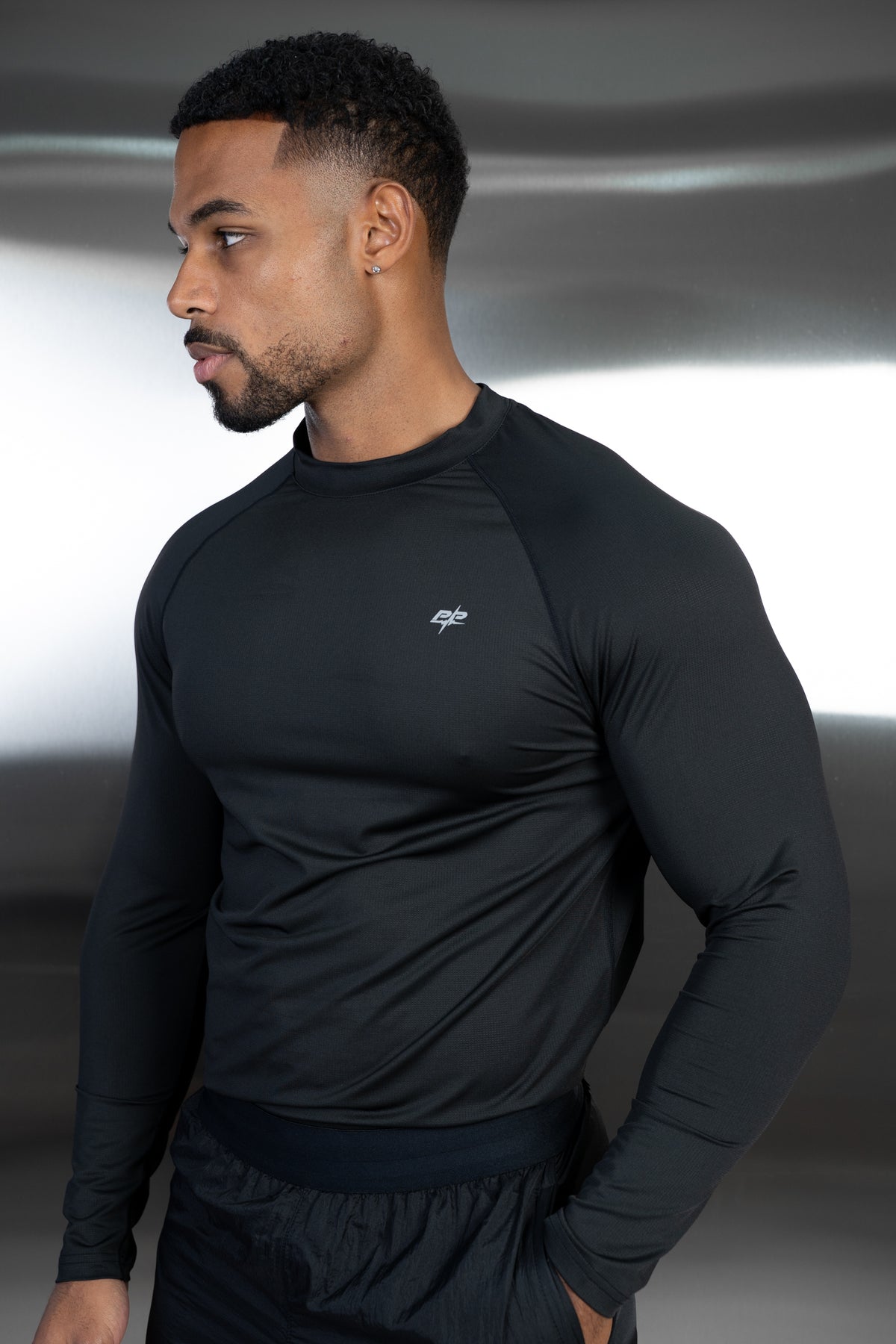 Stride Long Sleeve Training T-Shirt - Black
