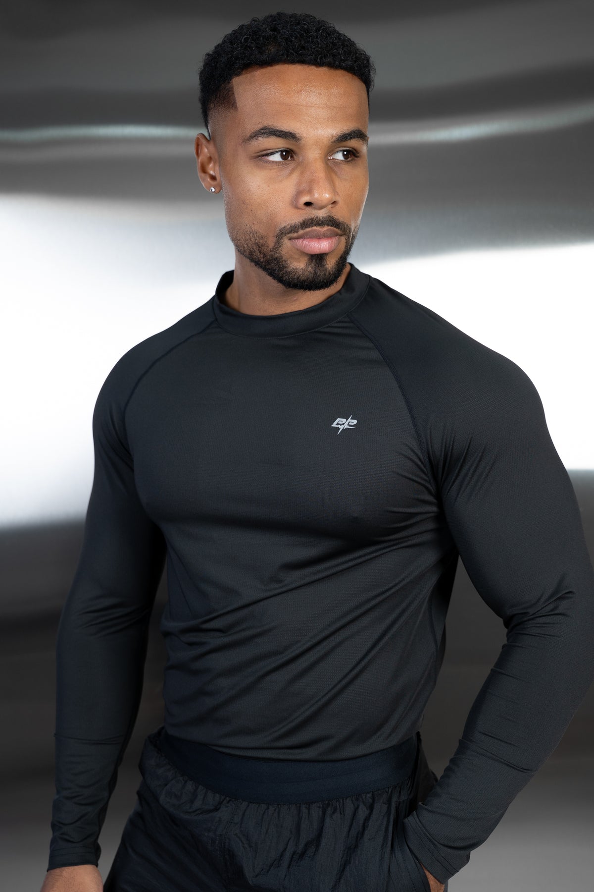 Stride Long Sleeve Training T-Shirt - Black