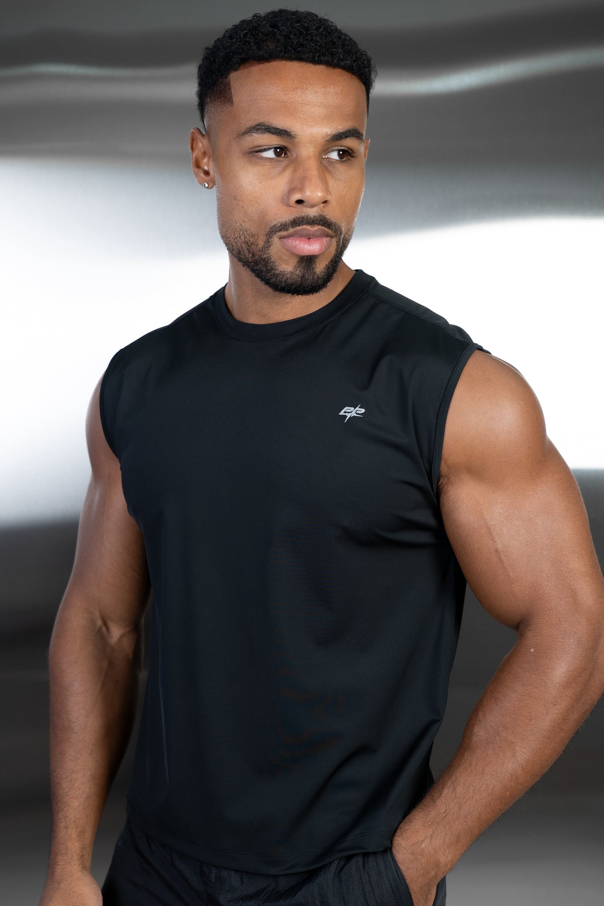 Stride Ribbed Compression Shorts - Black