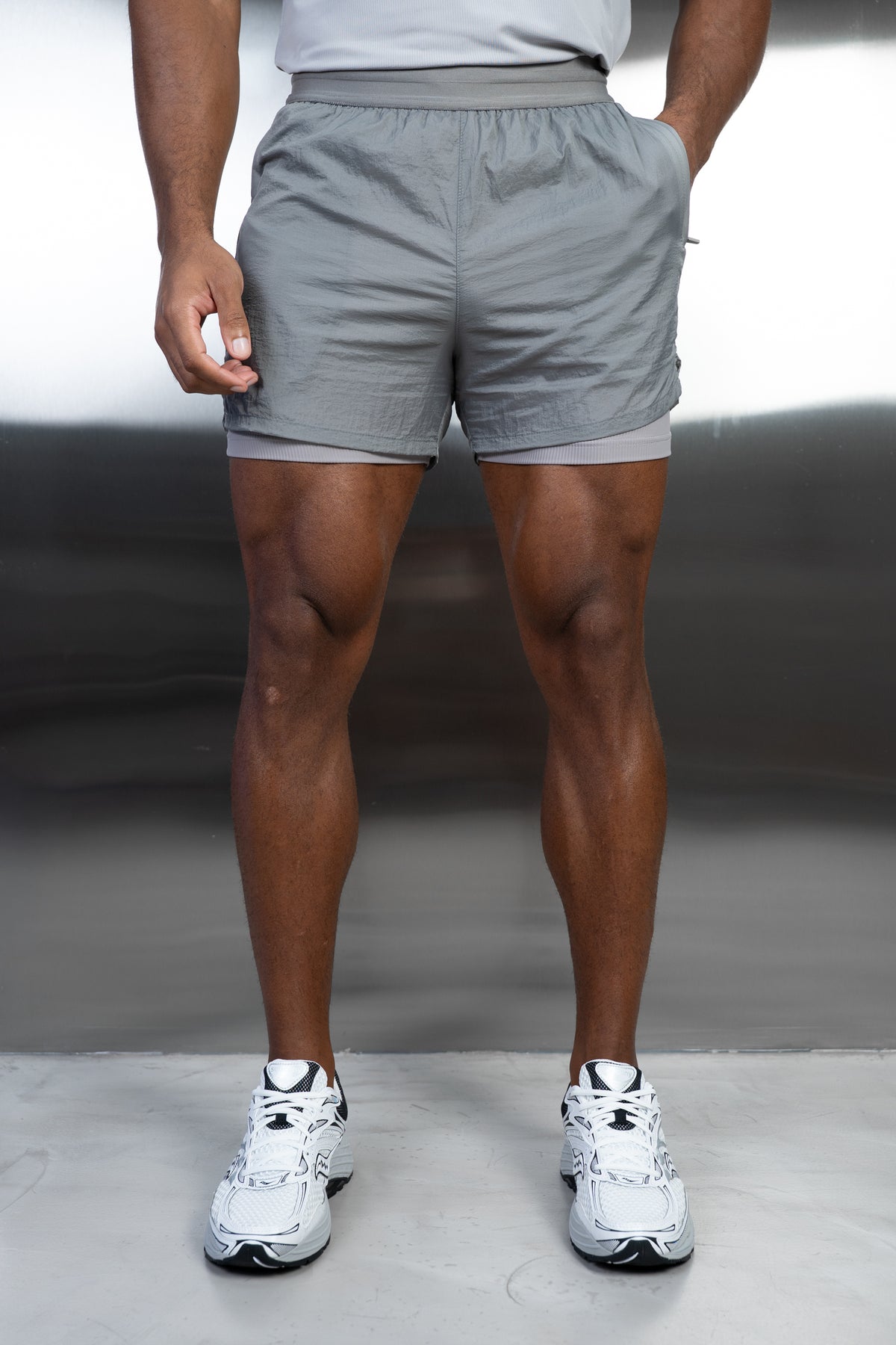 Stride 2-IN-1 Translucent Short - Grey