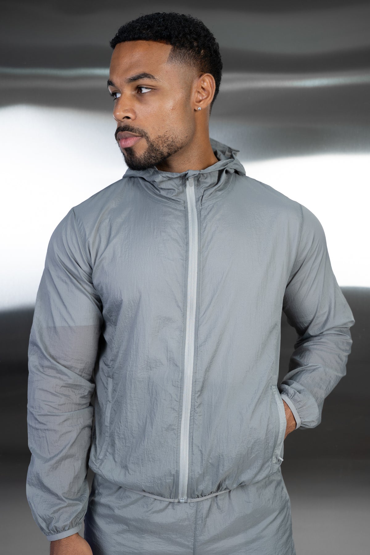 Stride Translucent Windbreaker - Grey
