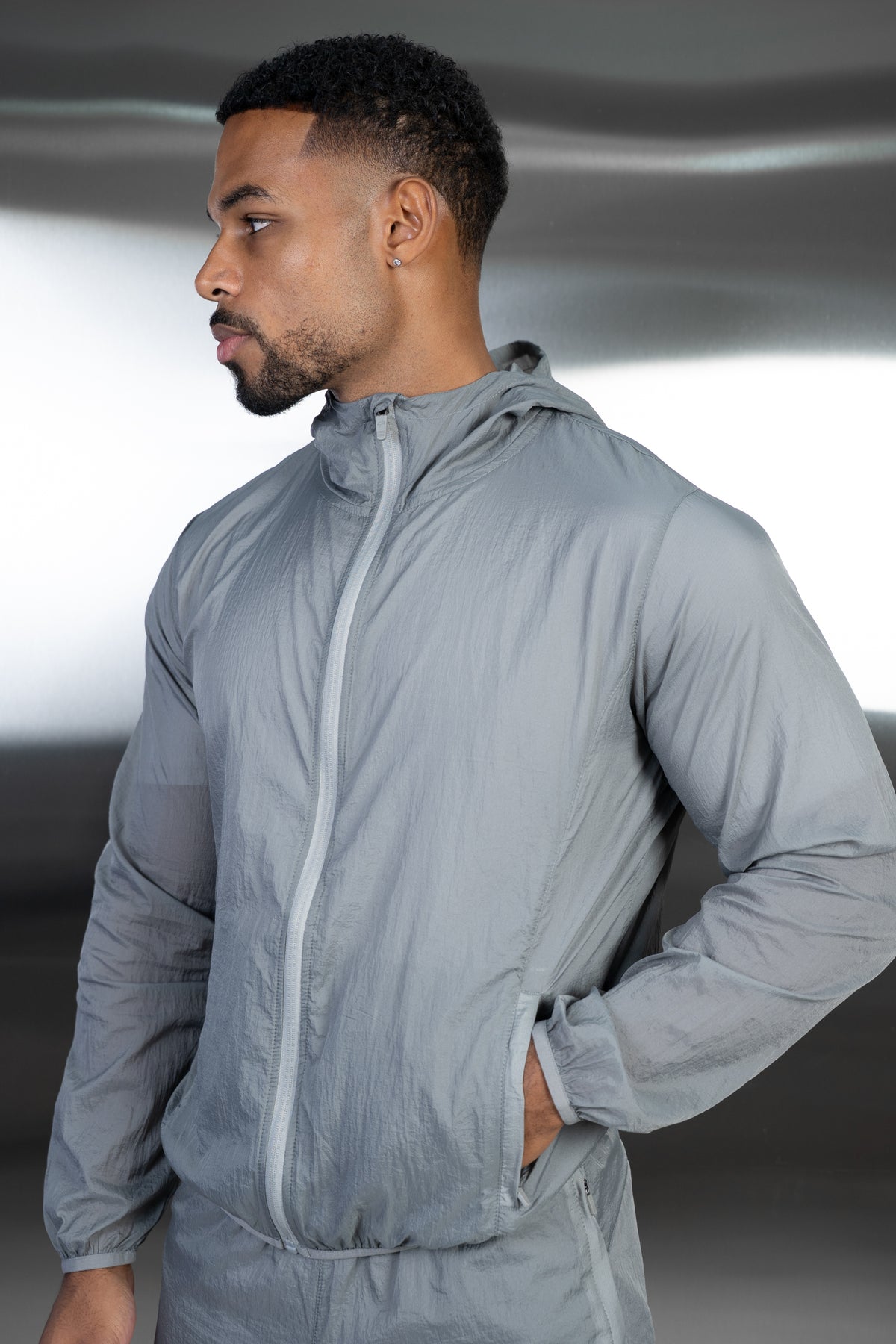Stride Translucent Windbreaker - Grey