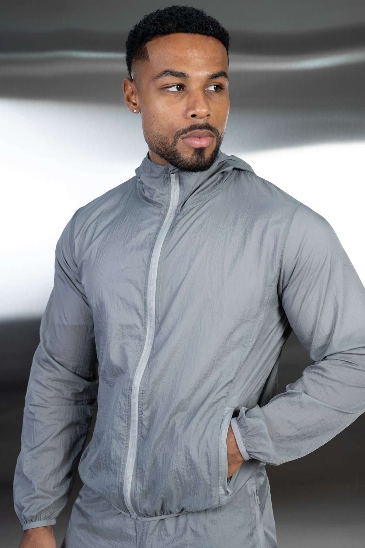 Stride Translucent Windbreaker - Grey