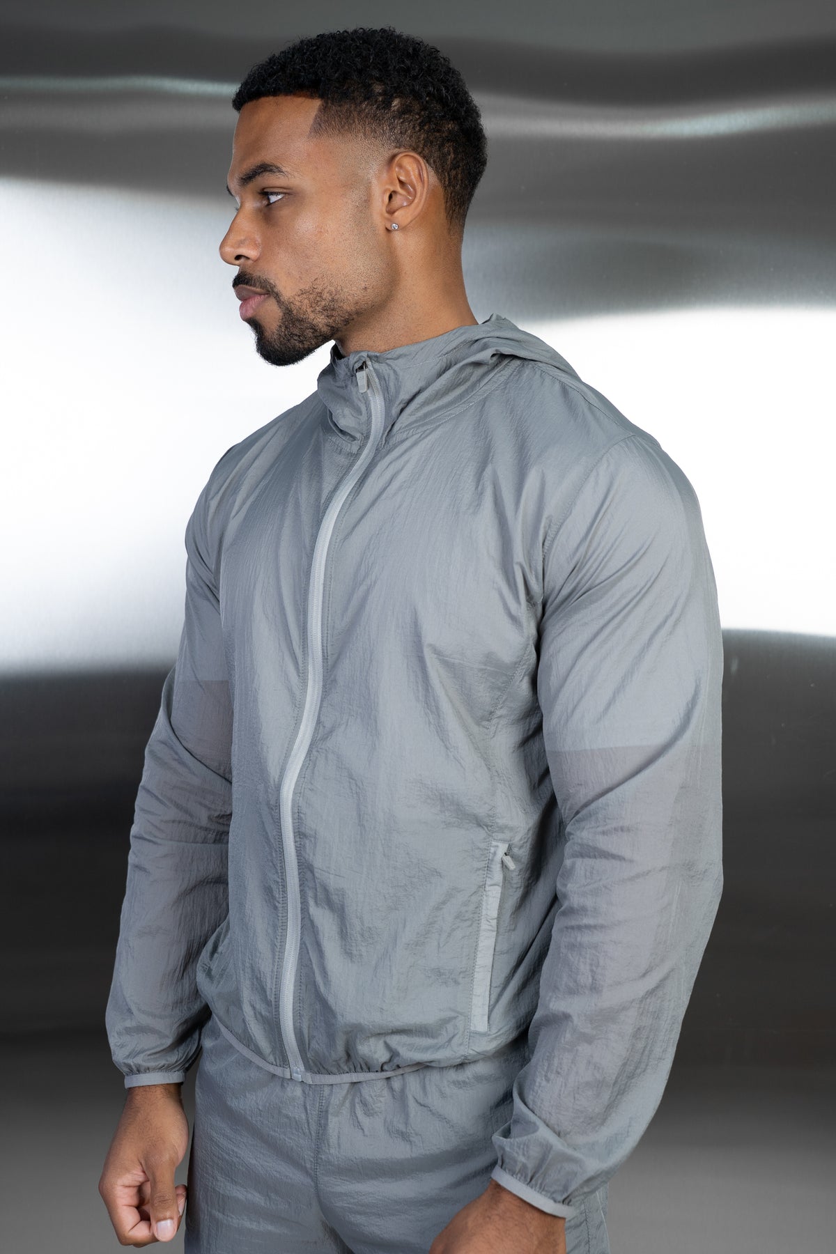 Stride Translucent Windbreaker - Grey
