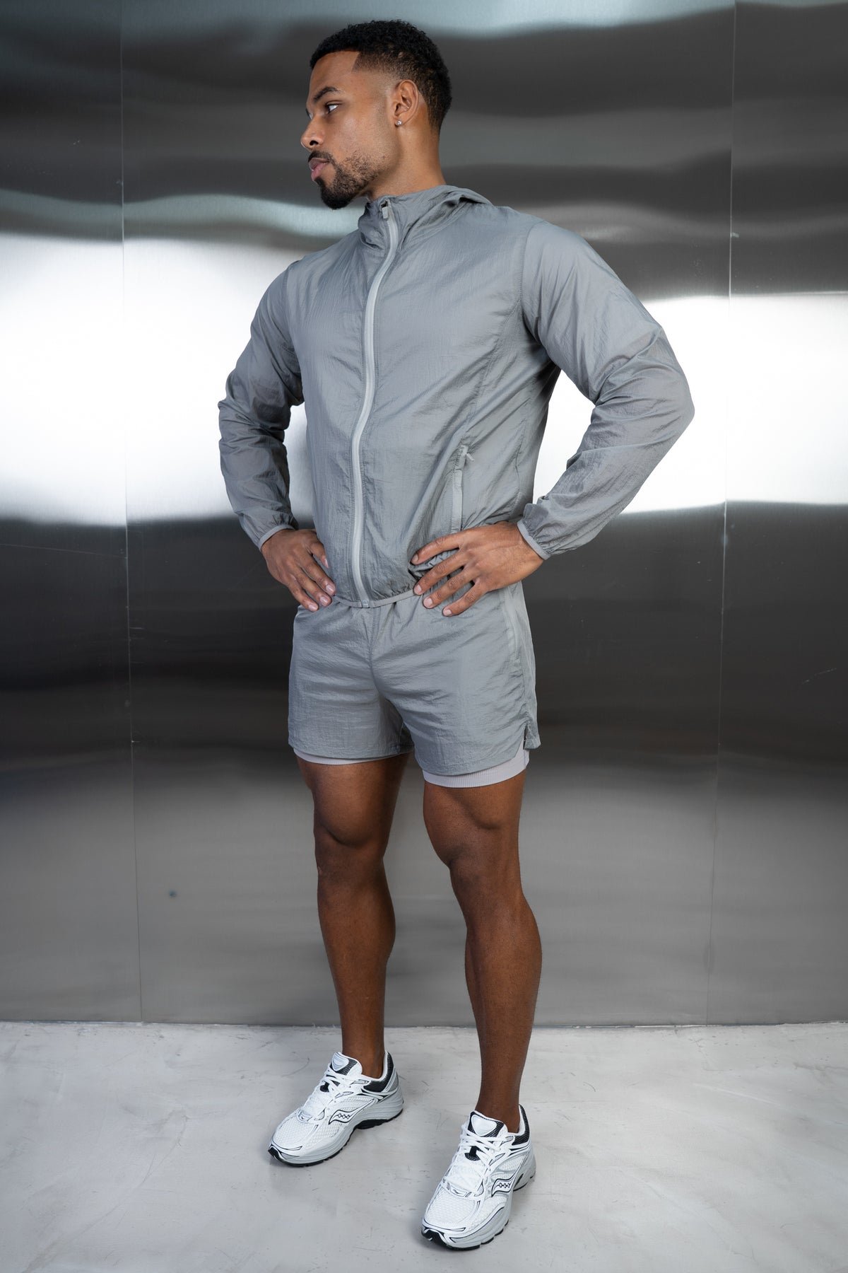 Stride Translucent Windbreaker - Grey