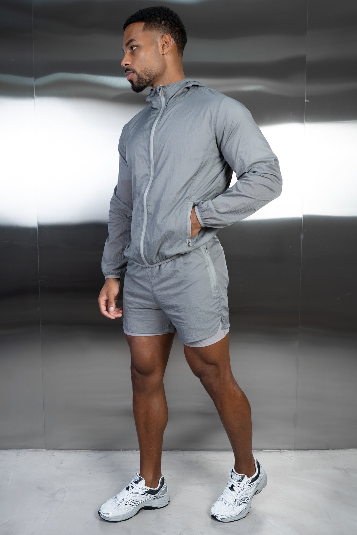 Stride Translucent Windbreaker - Grey