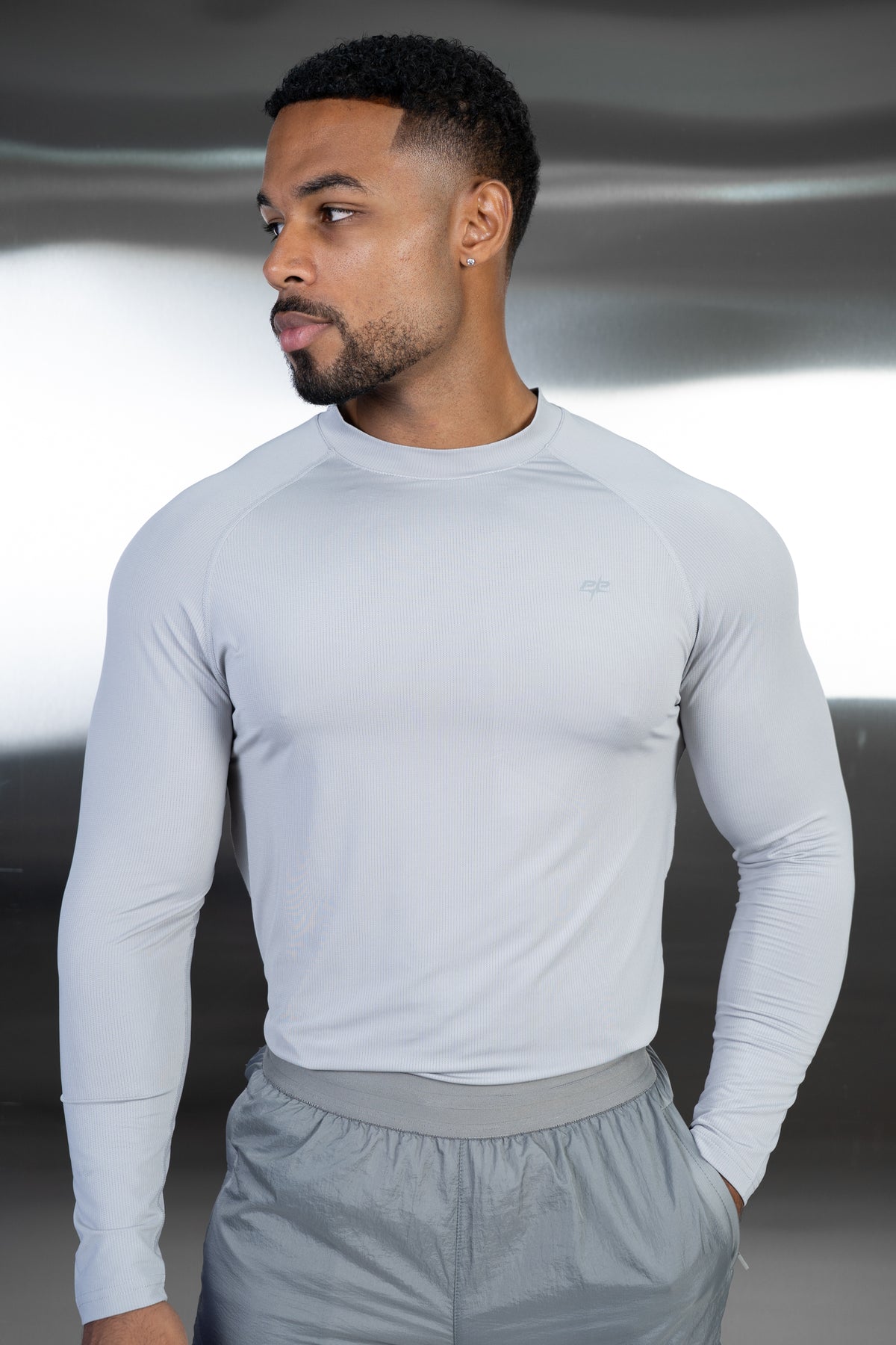 Stride Long Sleeve Training T-Shirt - Grey