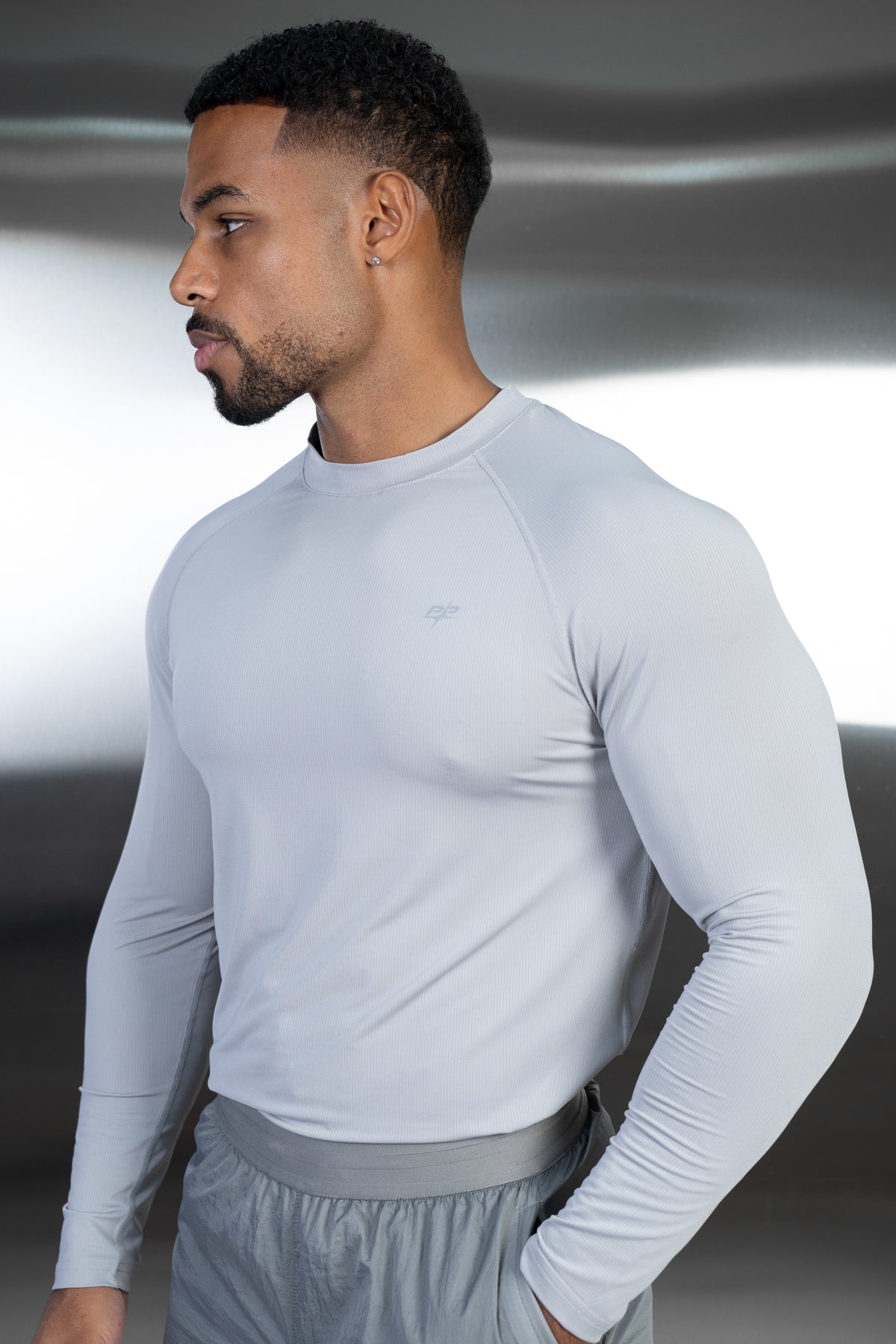 Stride Long Sleeve Training T-Shirt - Grey
