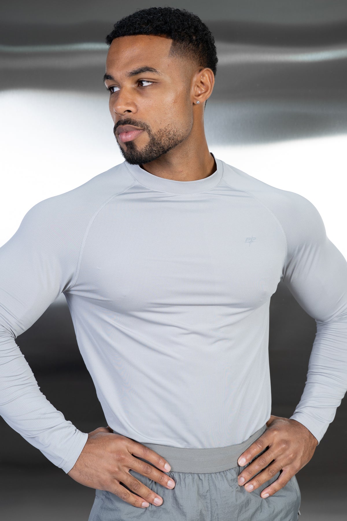 Stride Long Sleeve Training T-Shirt - Grey
