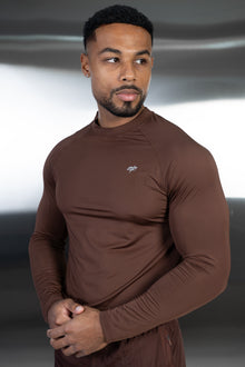 Stride Long Sleeve Training T-Shirt - Mocha