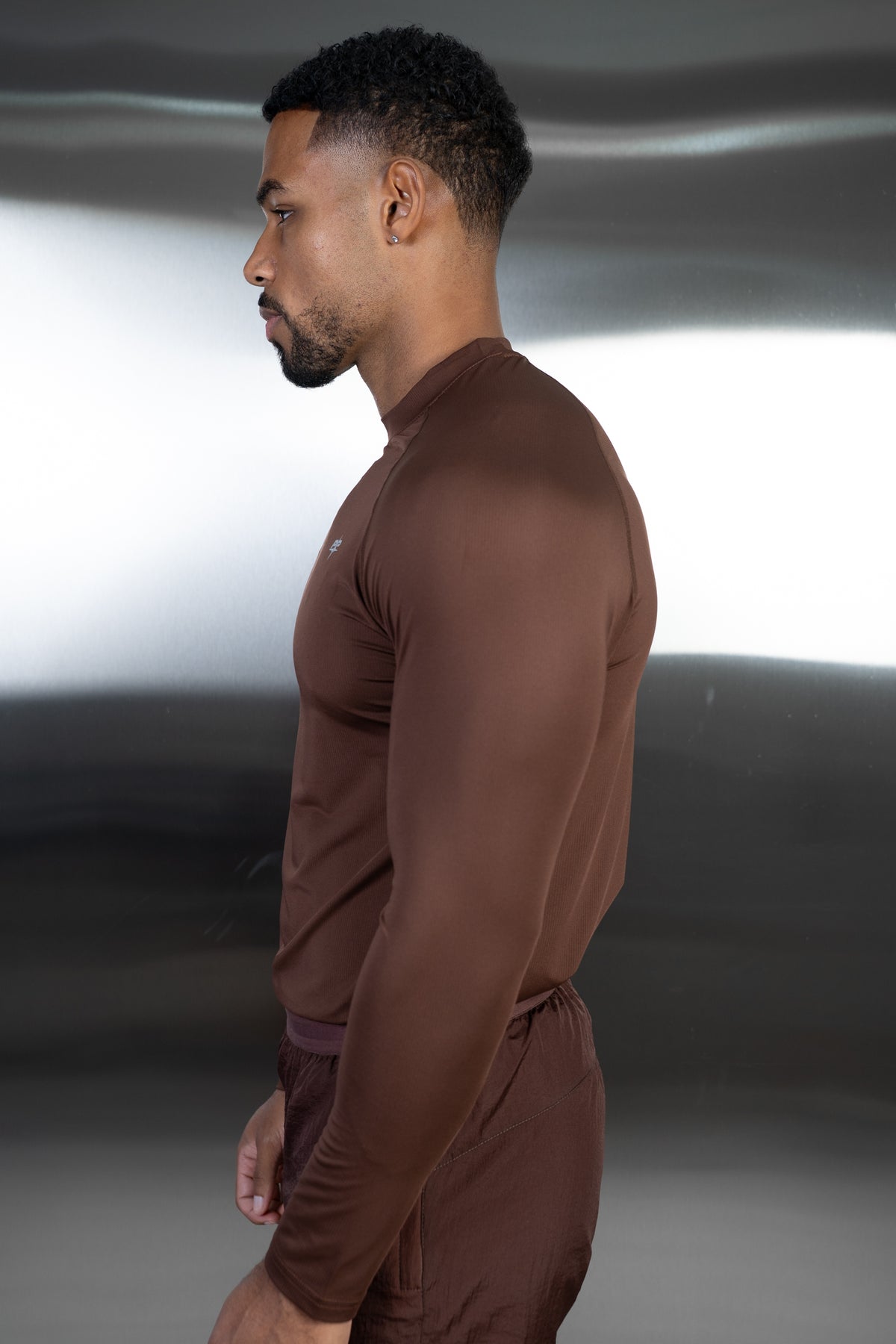 Stride Long Sleeve Training T-Shirt - Mocha