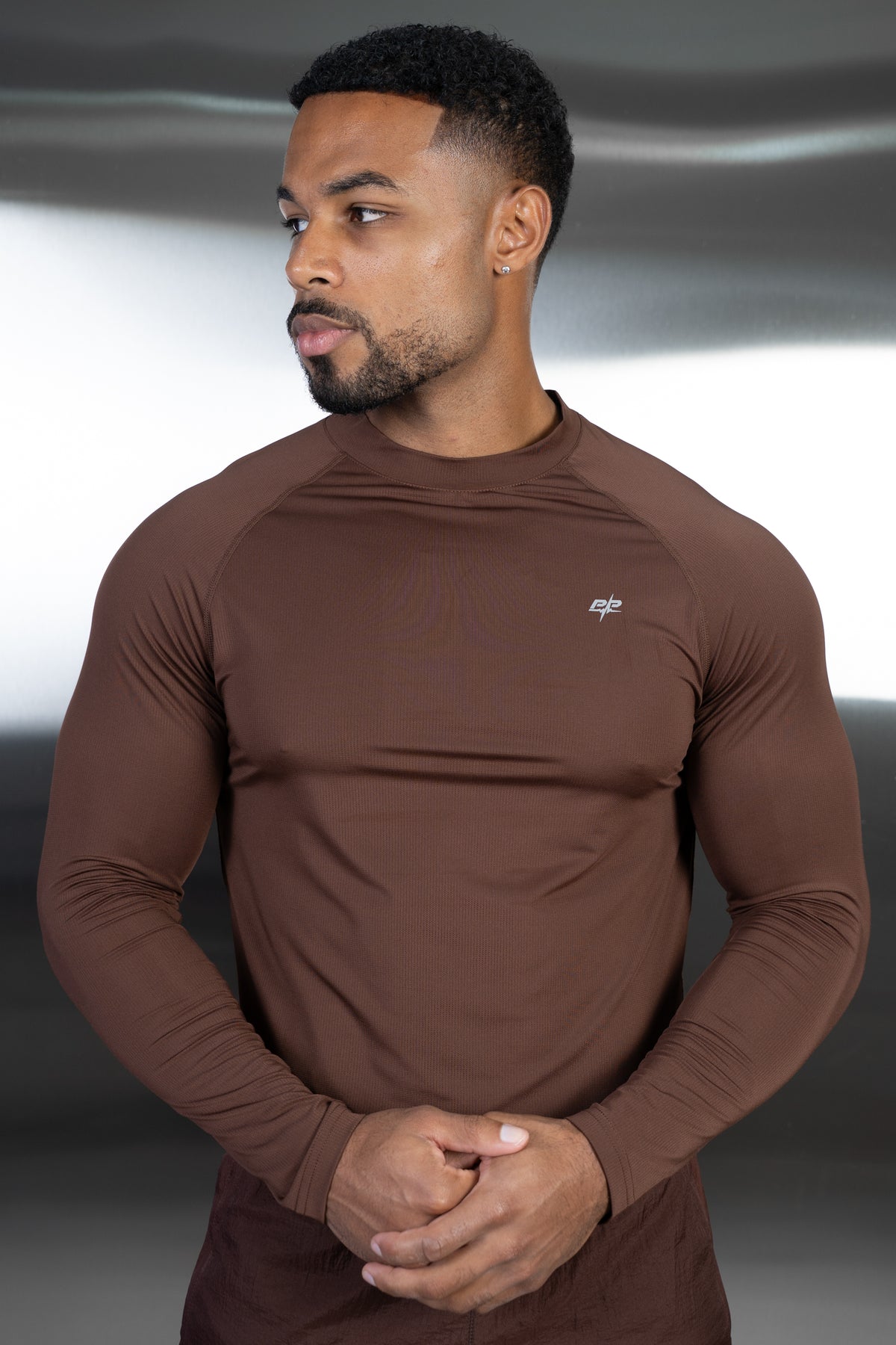 Stride Long Sleeve Training T-Shirt - Mocha