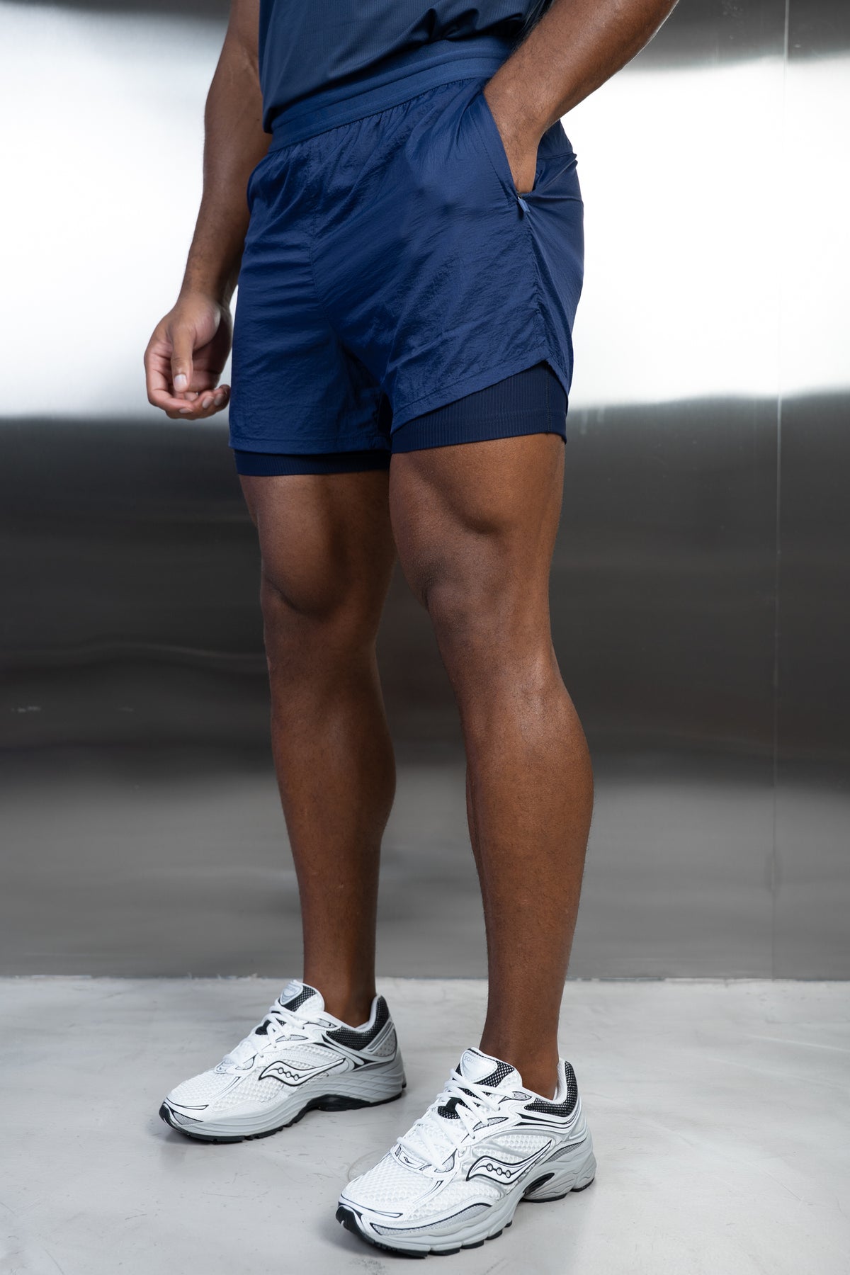 Stride 2-IN-1 Translucent Short - Navy