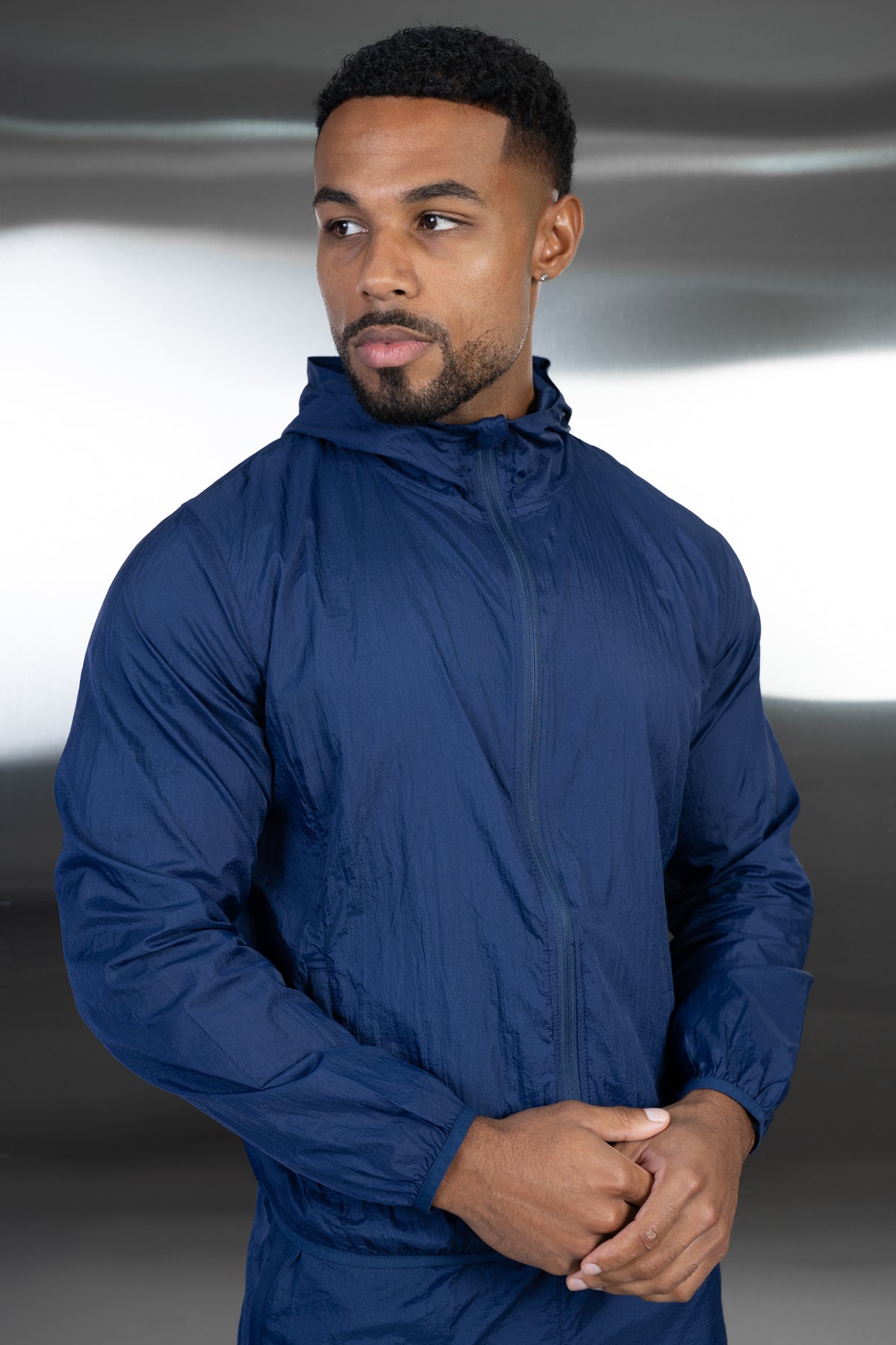 Stride Translucent Windbreaker - Navy