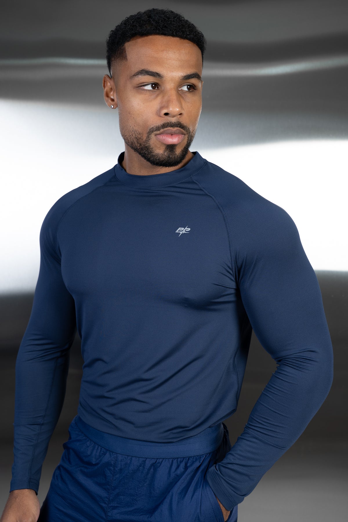 Stride Long Sleeve Training T-Shirt - Navy