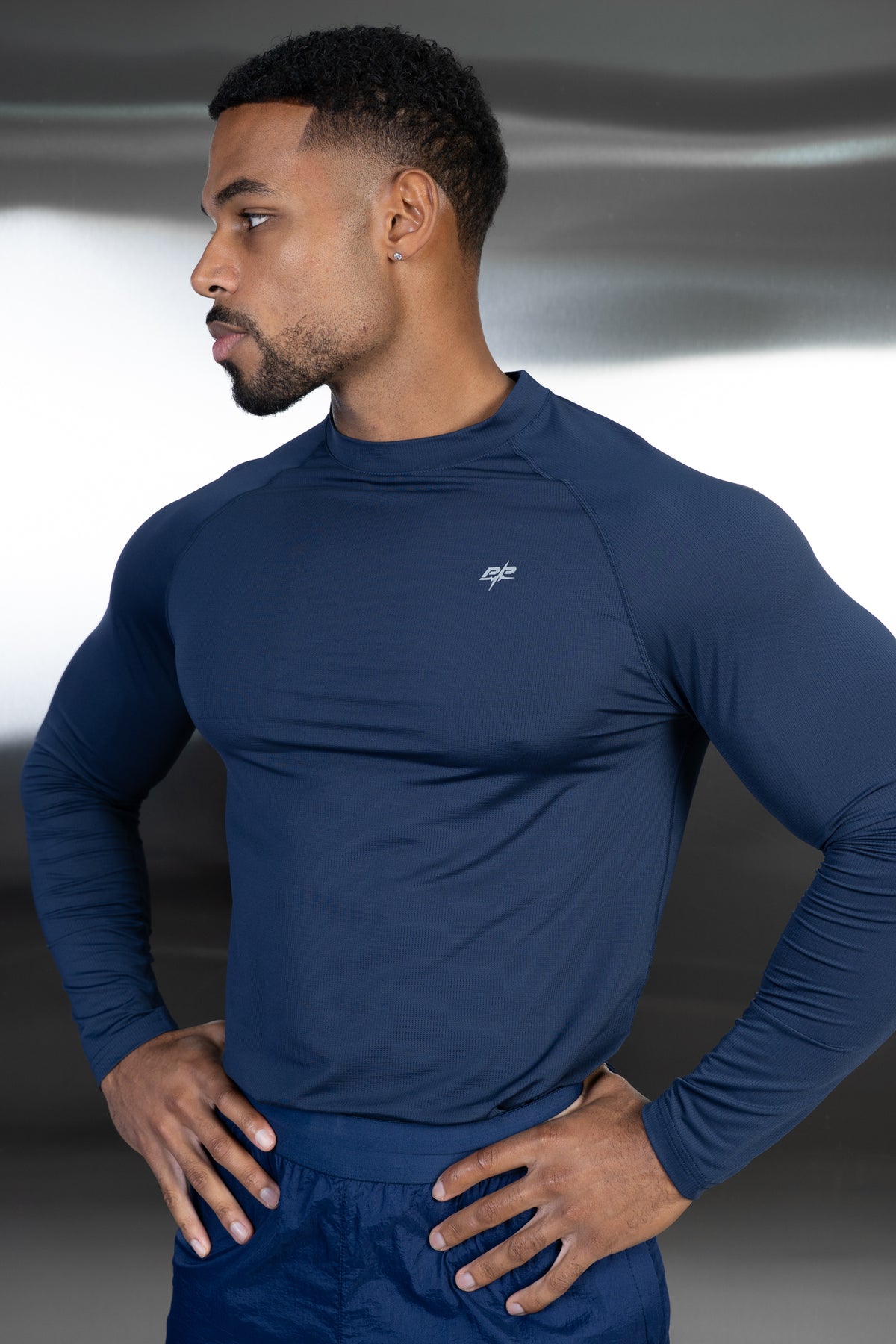 Stride Long Sleeve Training T-Shirt - Navy