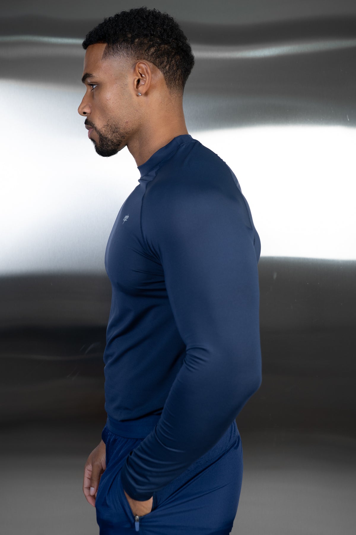Stride Long Sleeve Training T-Shirt - Navy