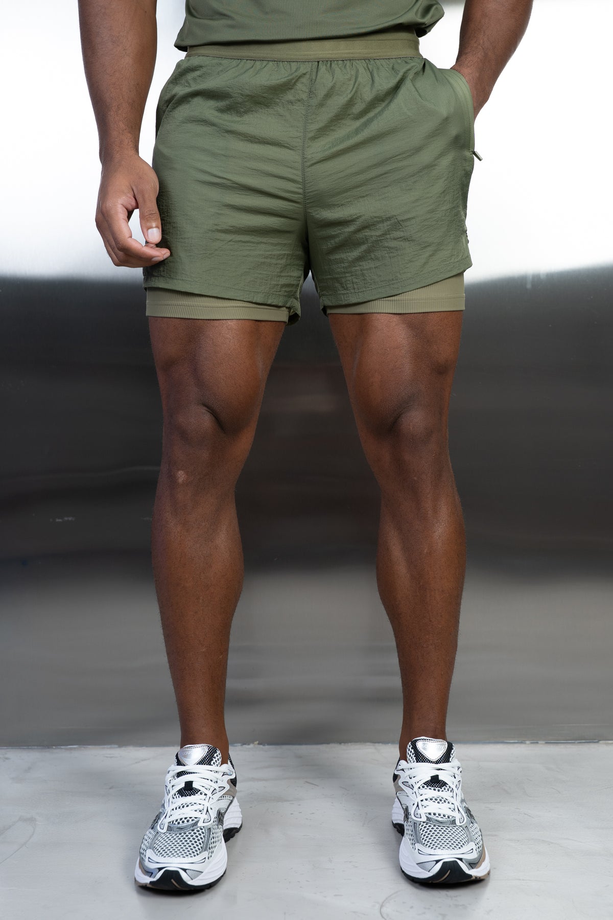 Stride 2-IN-1 Translucent Short - Olive